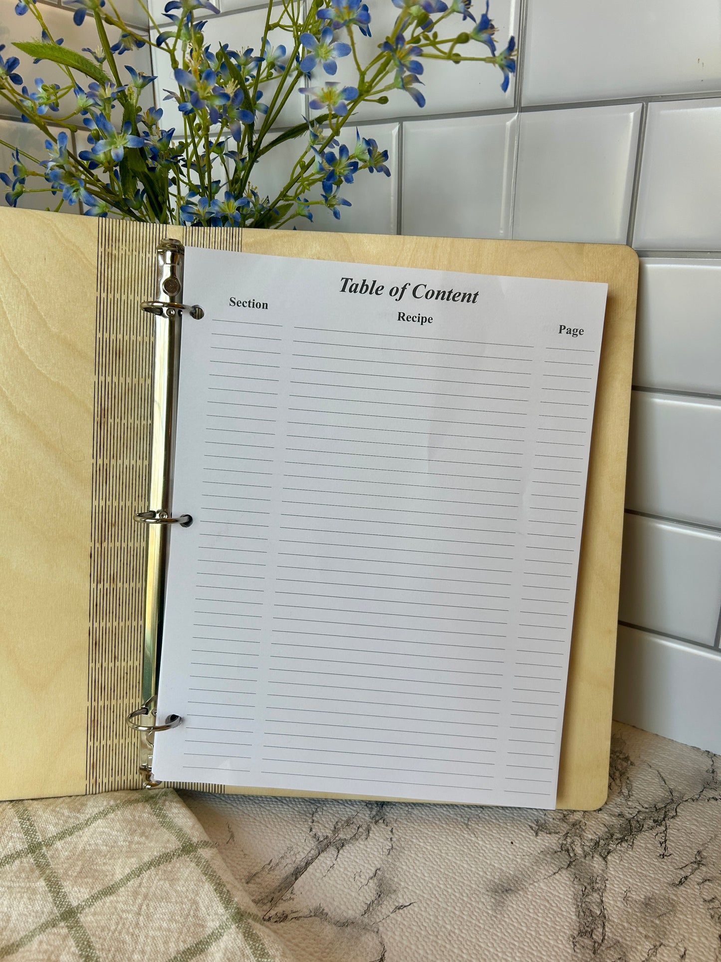 Personalized Wooden Recipe Book