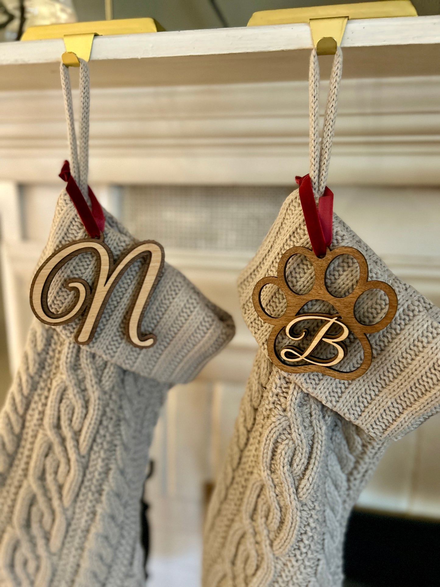 Personalized Initial Ornament/Stocking Tag