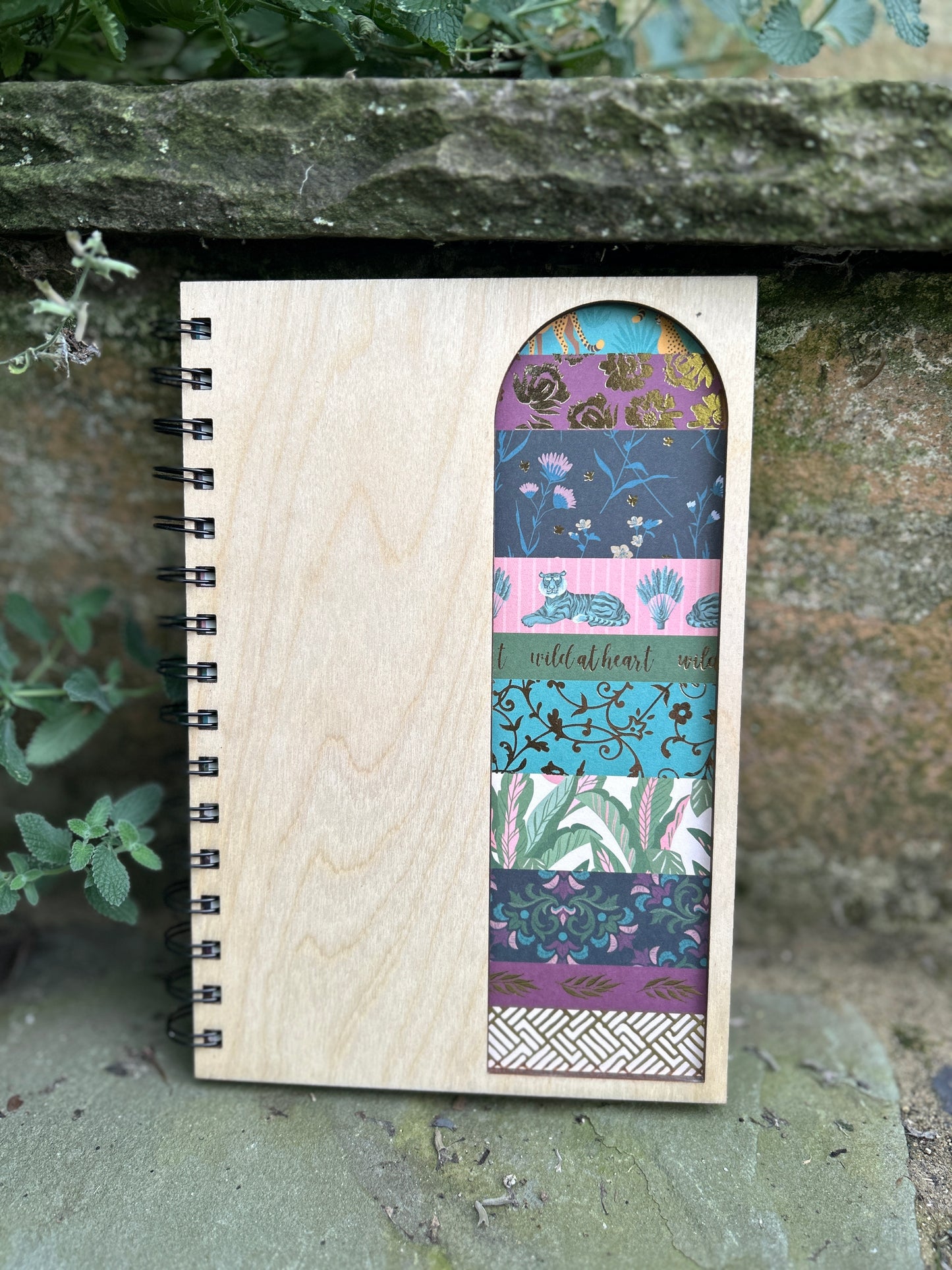 Wild at Heart Wooden Notebook