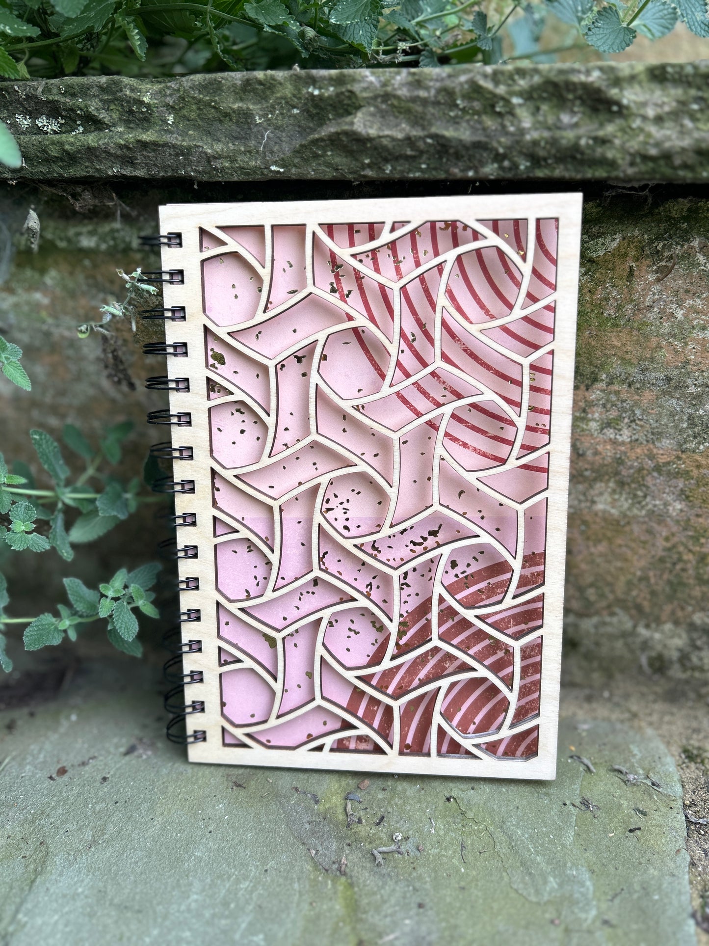 Glitzy Wooden Notebook