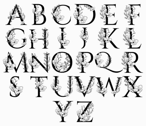 Personalized Floral Letter Wooden Notebook