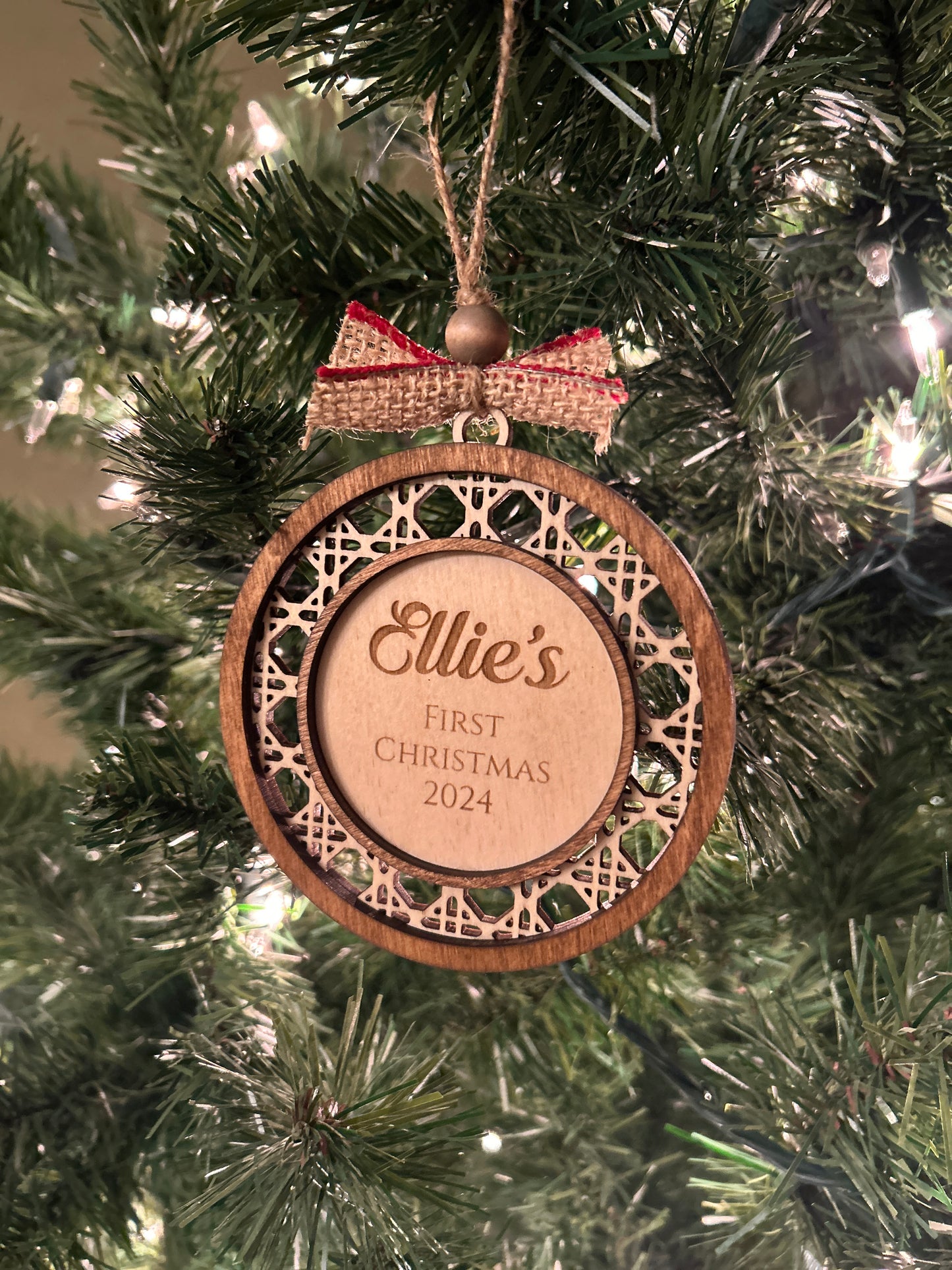 Personalized Rattan Ornament