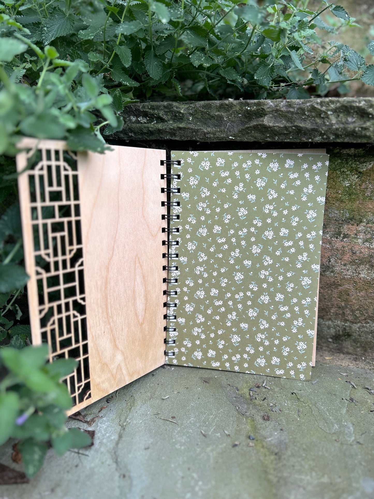 Daisies Wooden Notebook