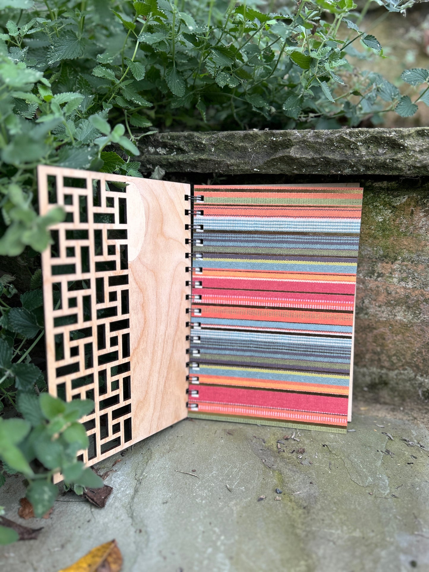 Woven Colors Wooden Notebook