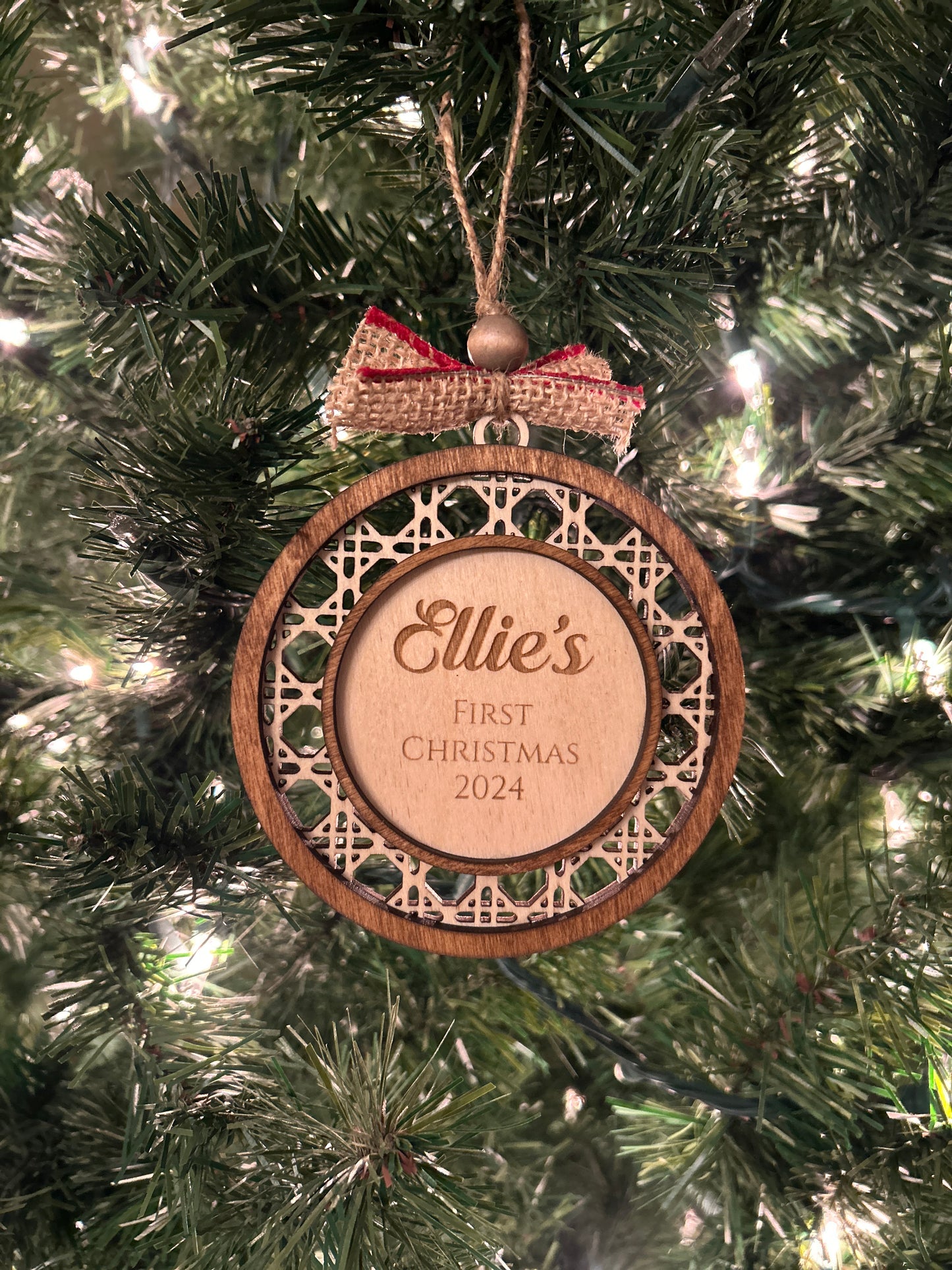 Personalized Rattan Ornament