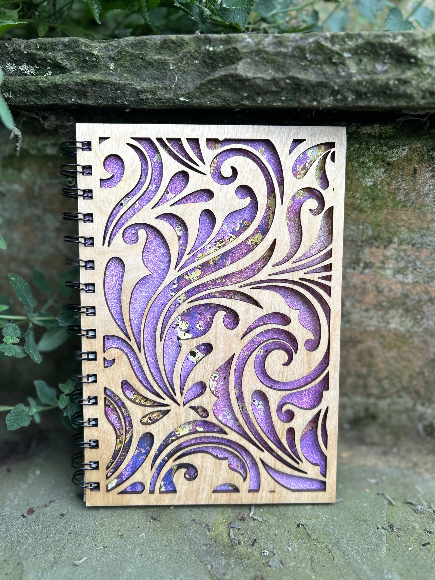 Amethyst Wooden Notebook