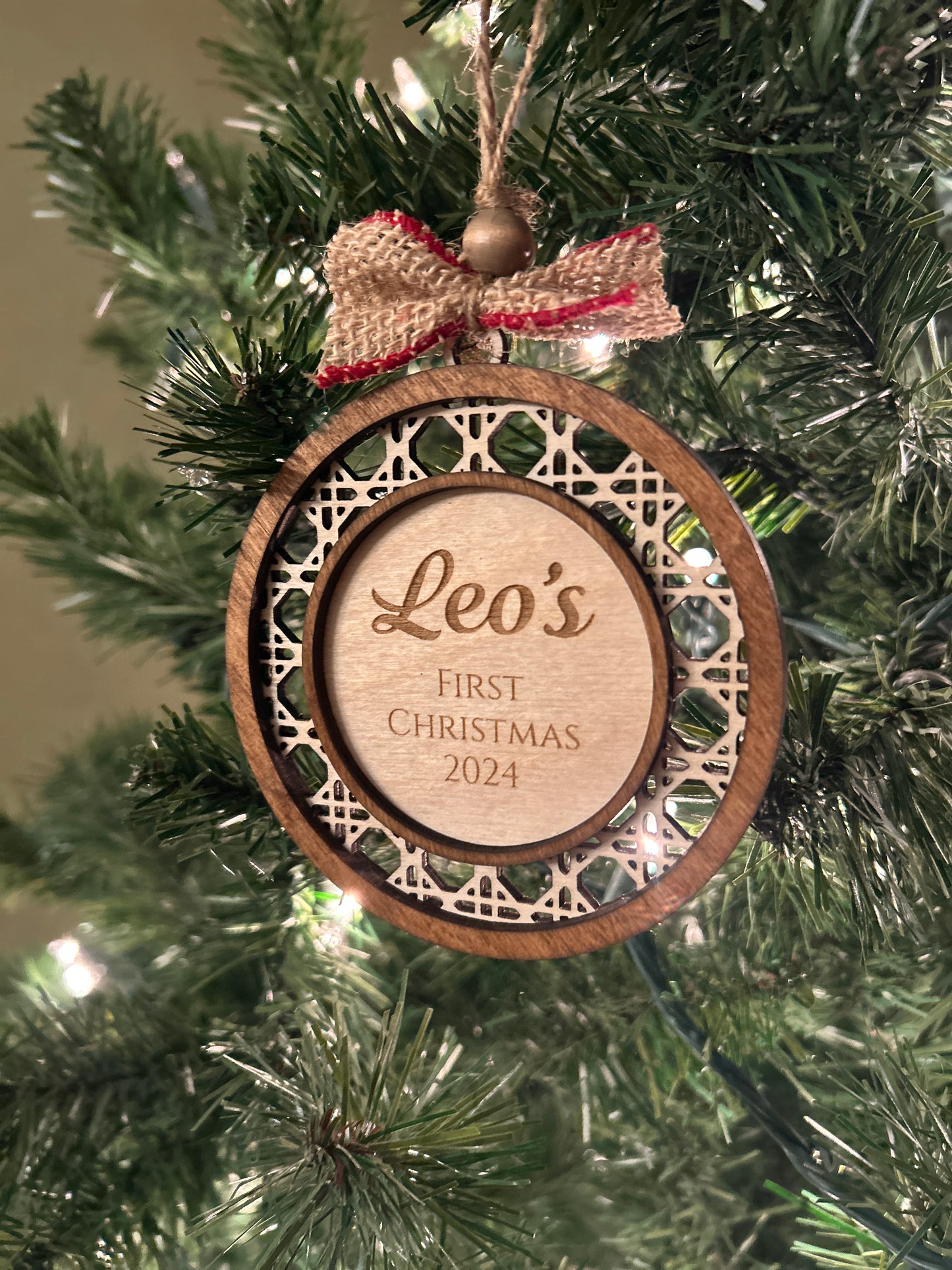 Personalized Rattan Ornament