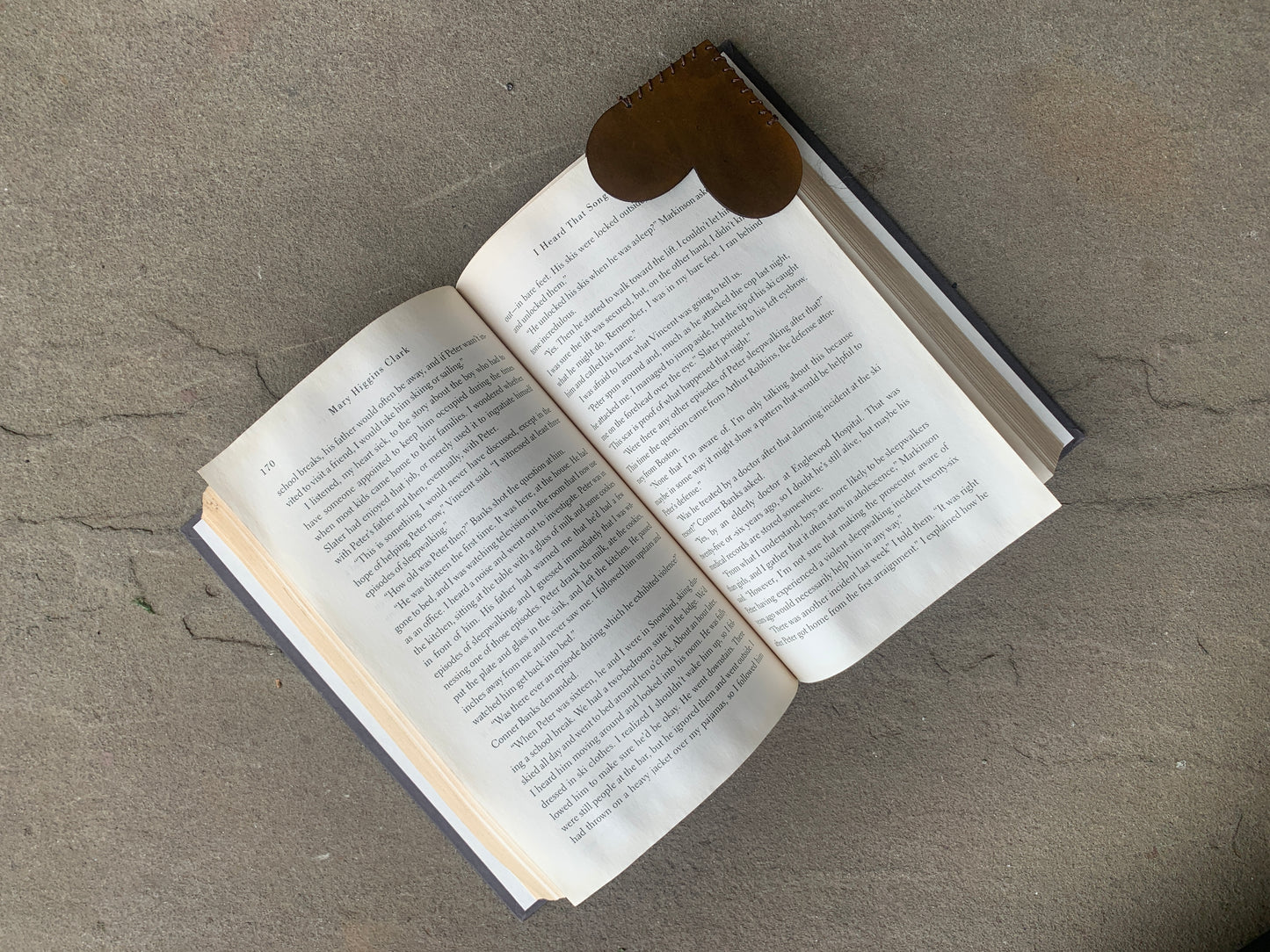 Leather Heart Bookmark