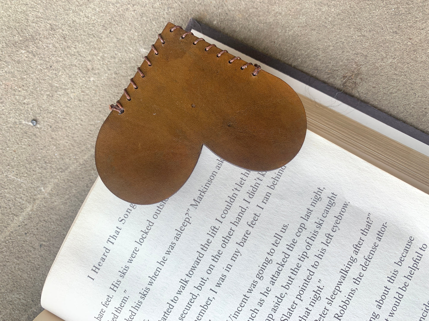 Leather Heart Bookmark