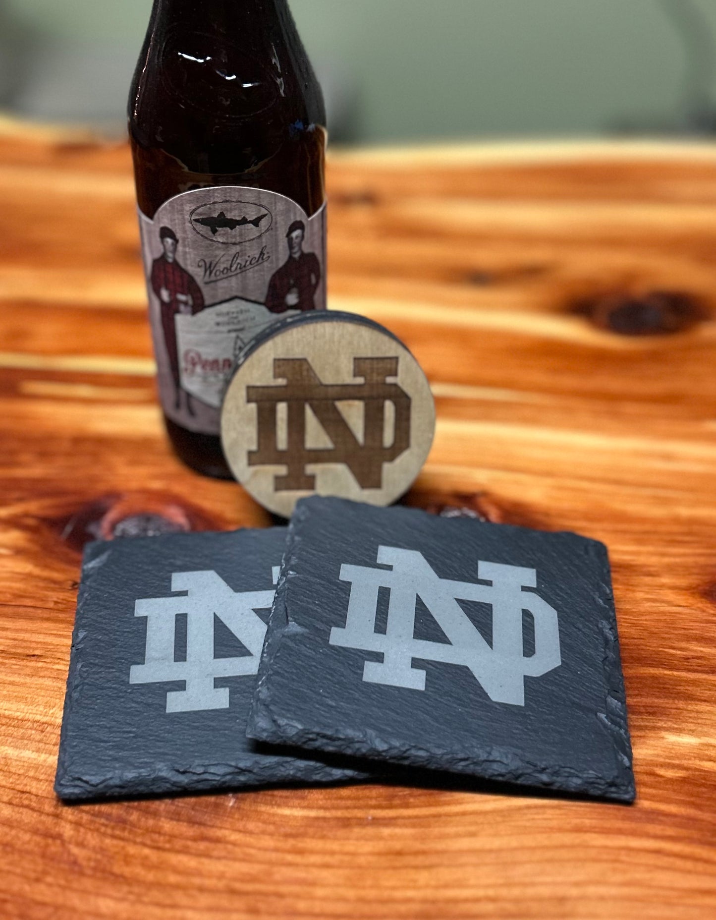 Custom Bottle Opener and Coaster Set