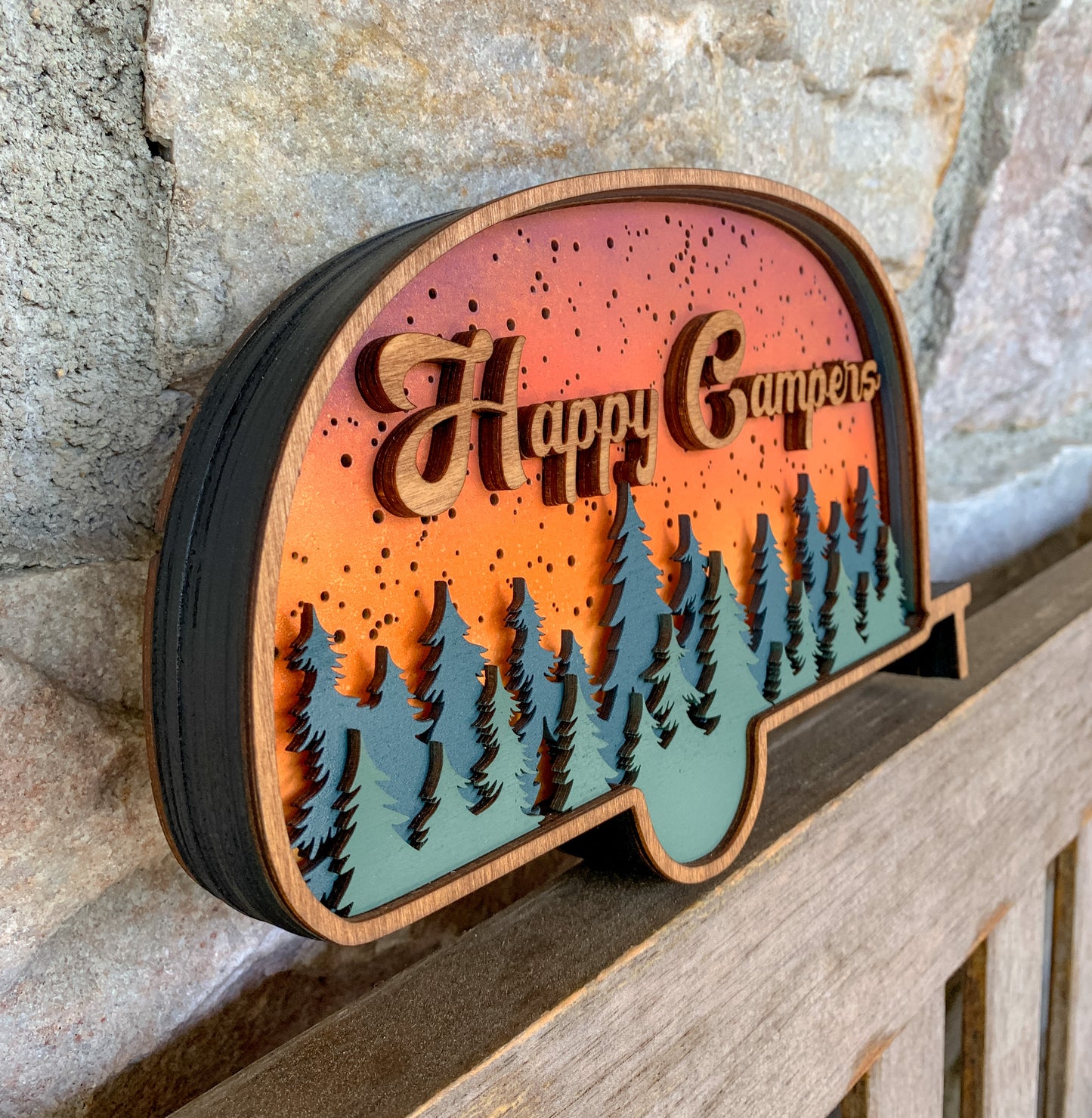 3D Happy Camper Starry Night