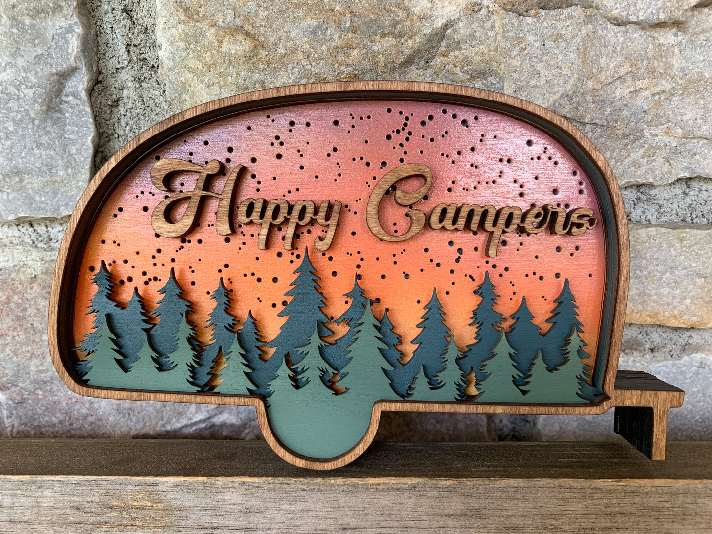 3D Happy Camper Starry Night