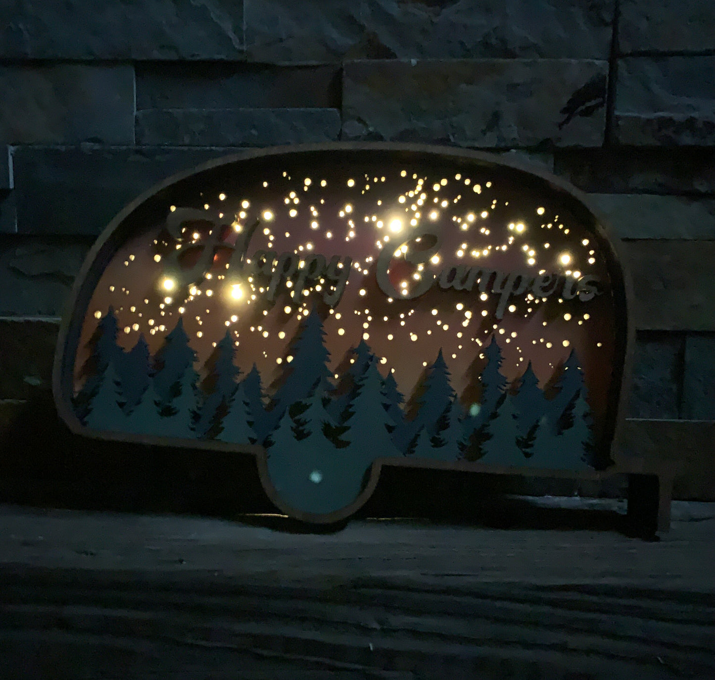 3D Happy Camper Starry Night