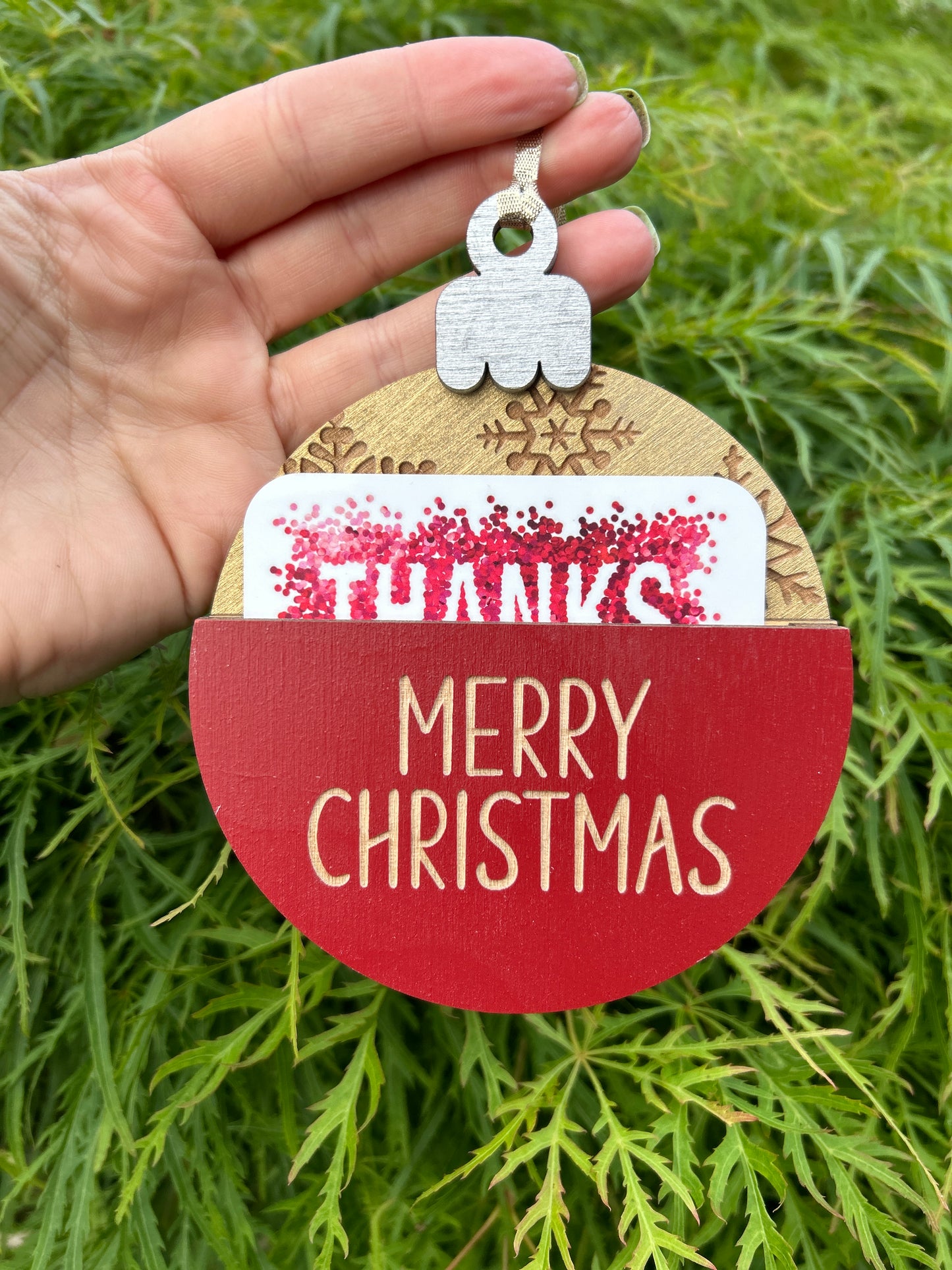 Merry Christmas Gift Card Holder Ornament