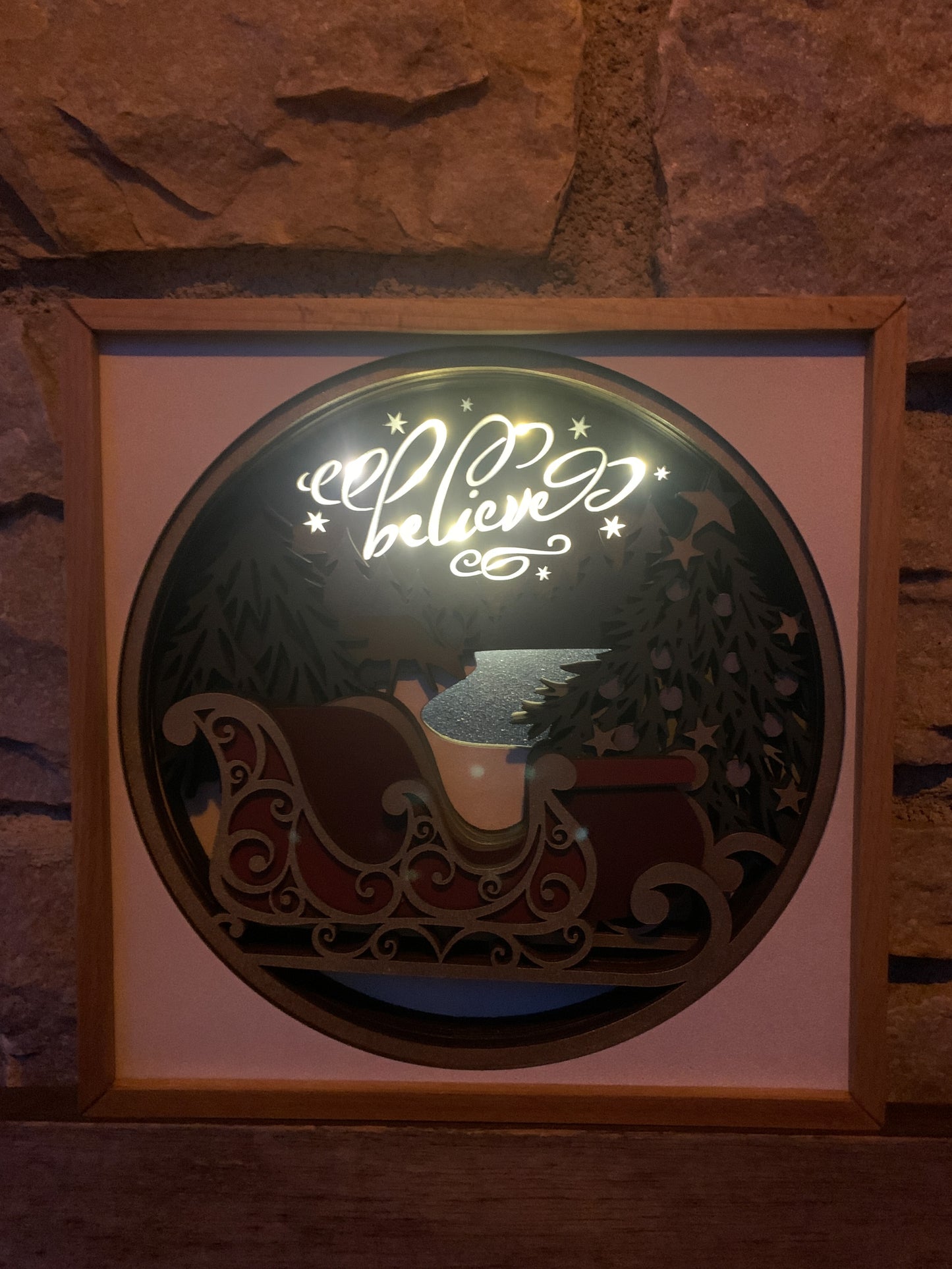 3D Winter Sleigh Scene