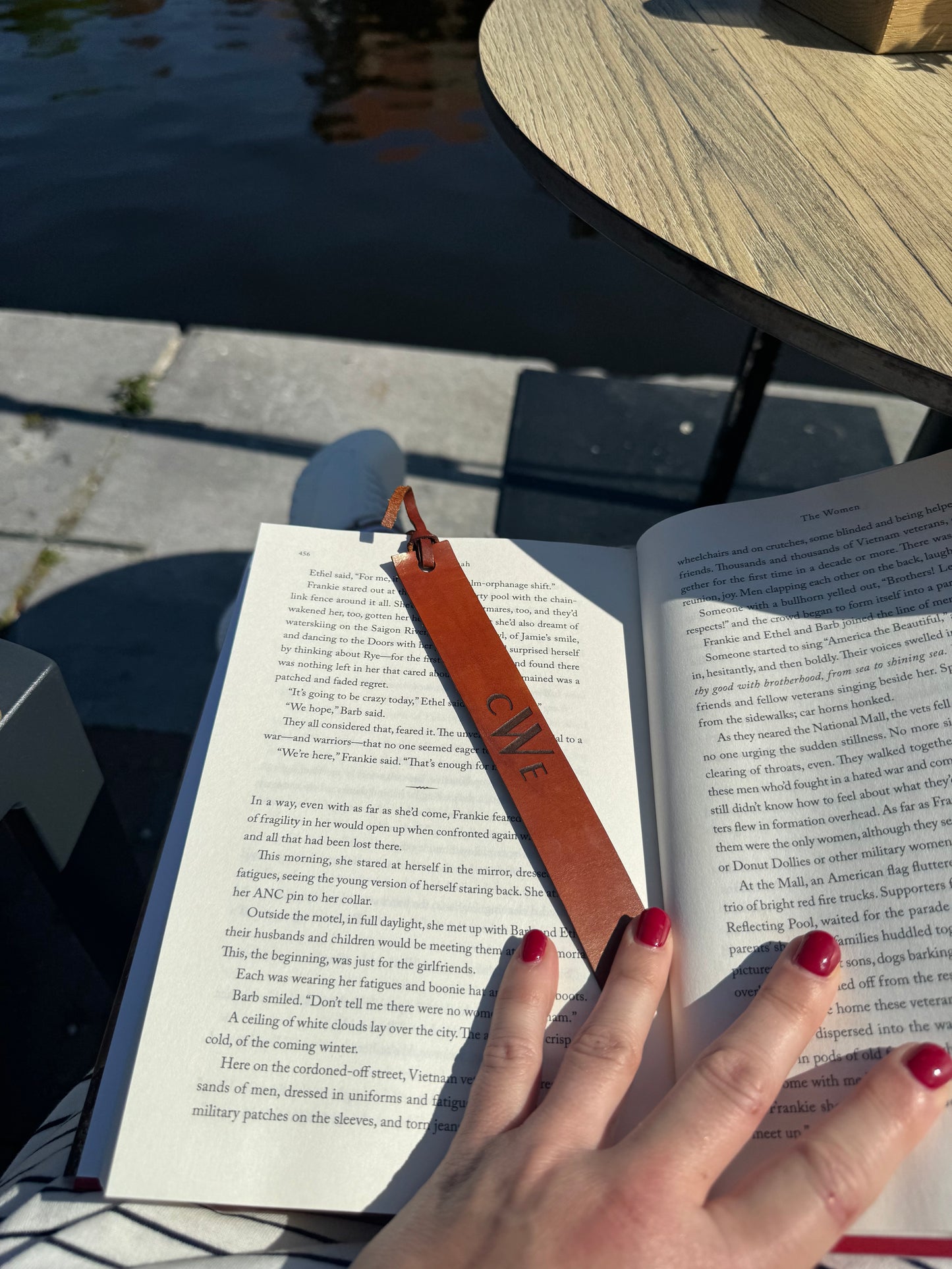 Leather Monogram Bookmark