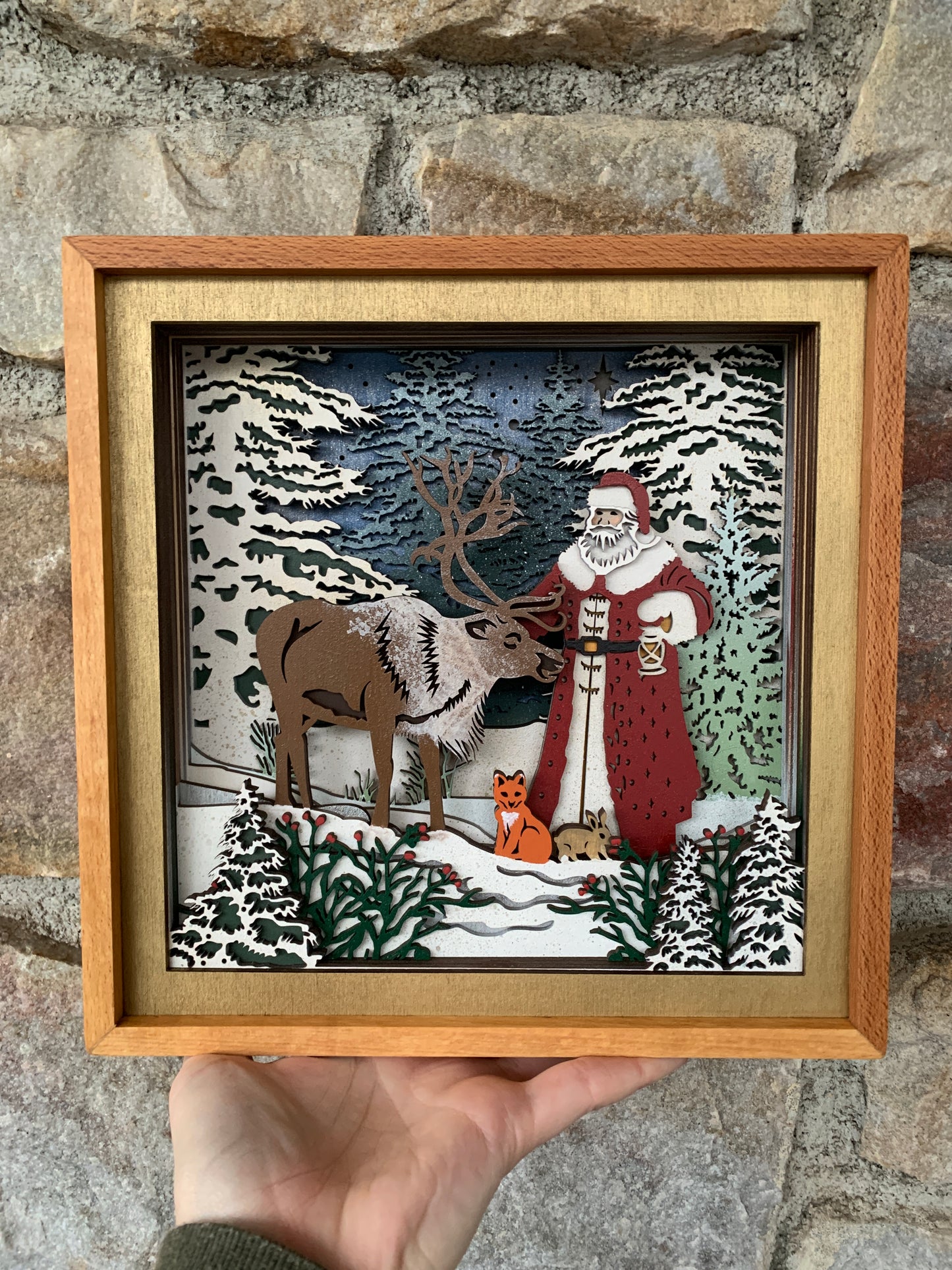 3D Santa and his animals
