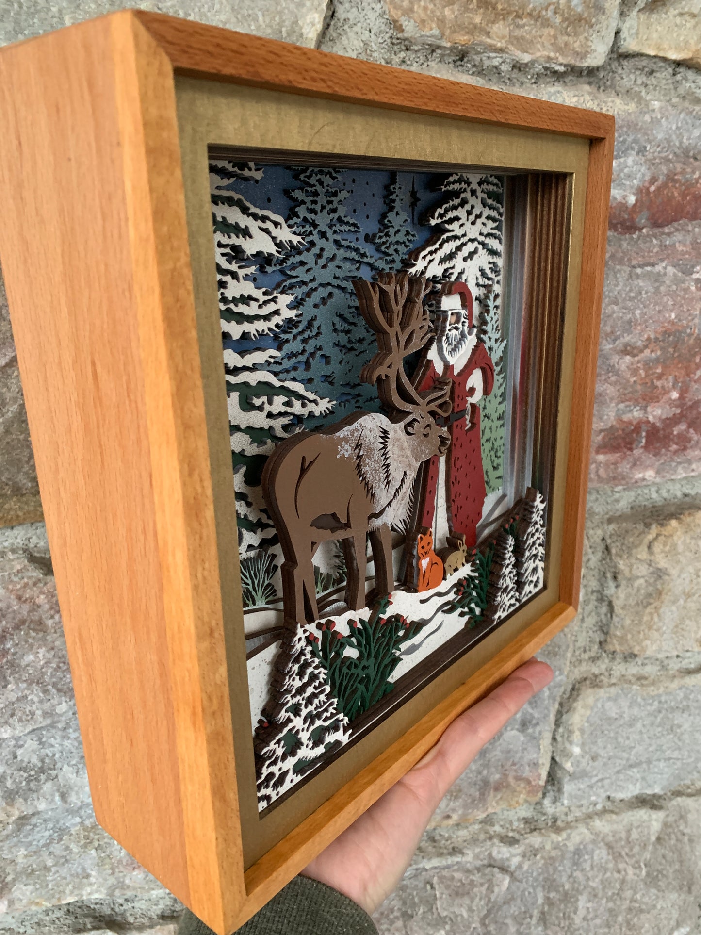 3D Santa and his animals