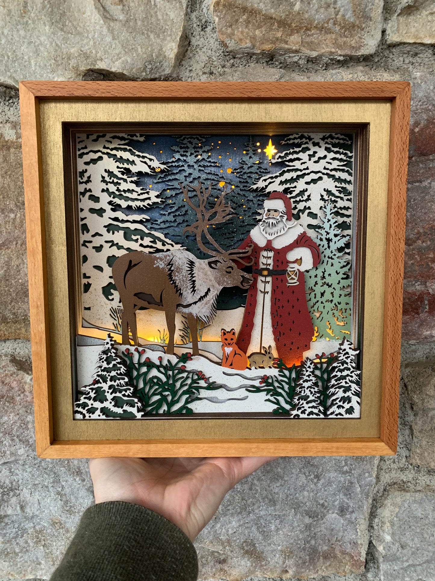 3D Santa and his animals
