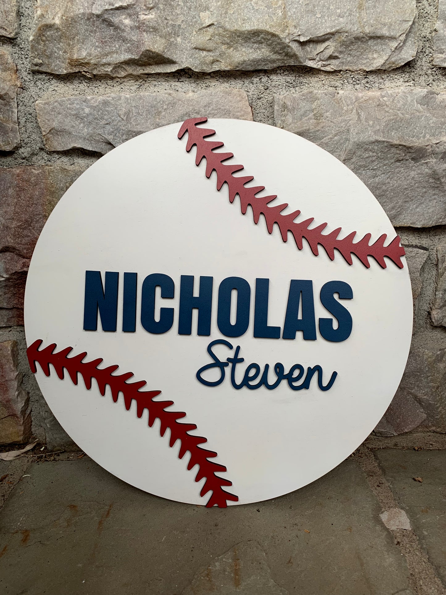 Baseball Nursery Name Sign
