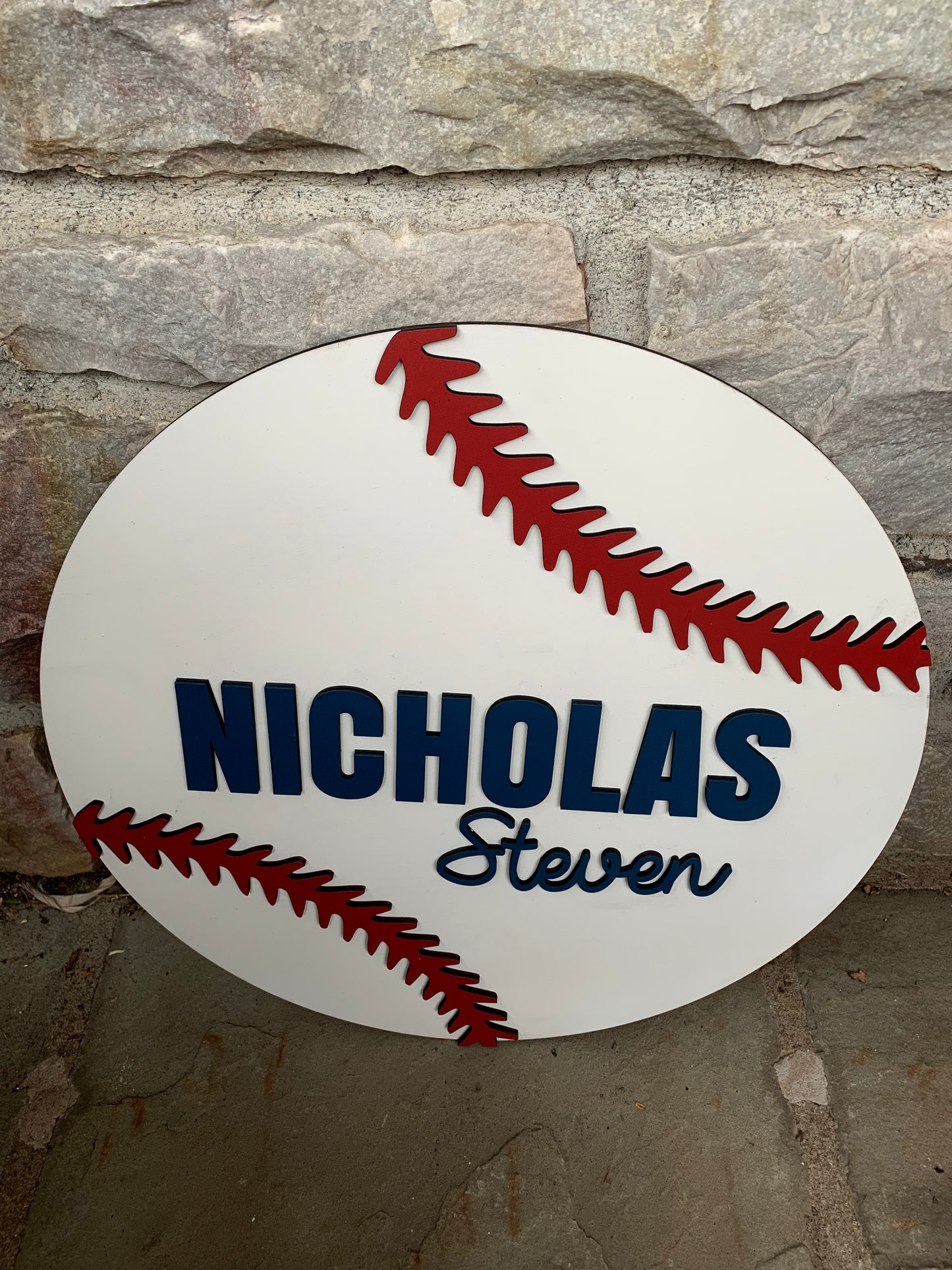 Baseball Nursery Name Sign