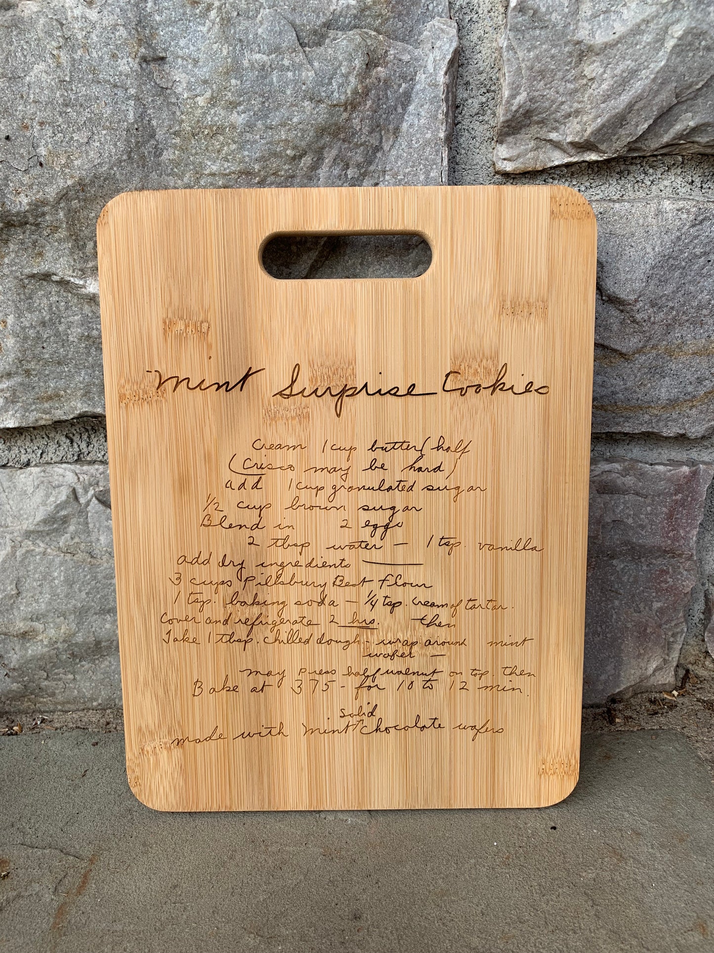 Recipe Bamboo Cutting Board