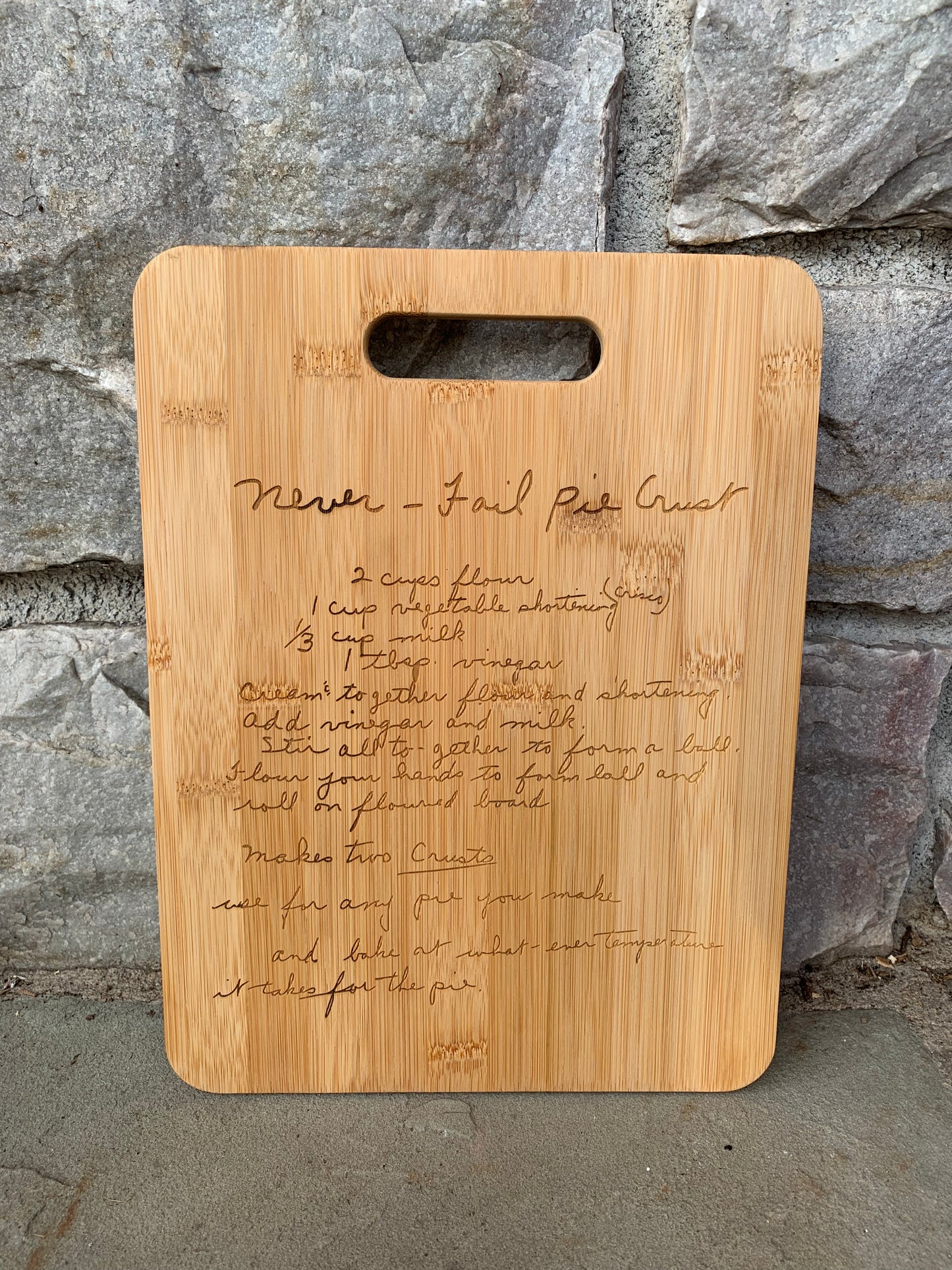 Recipe Bamboo Cutting Board