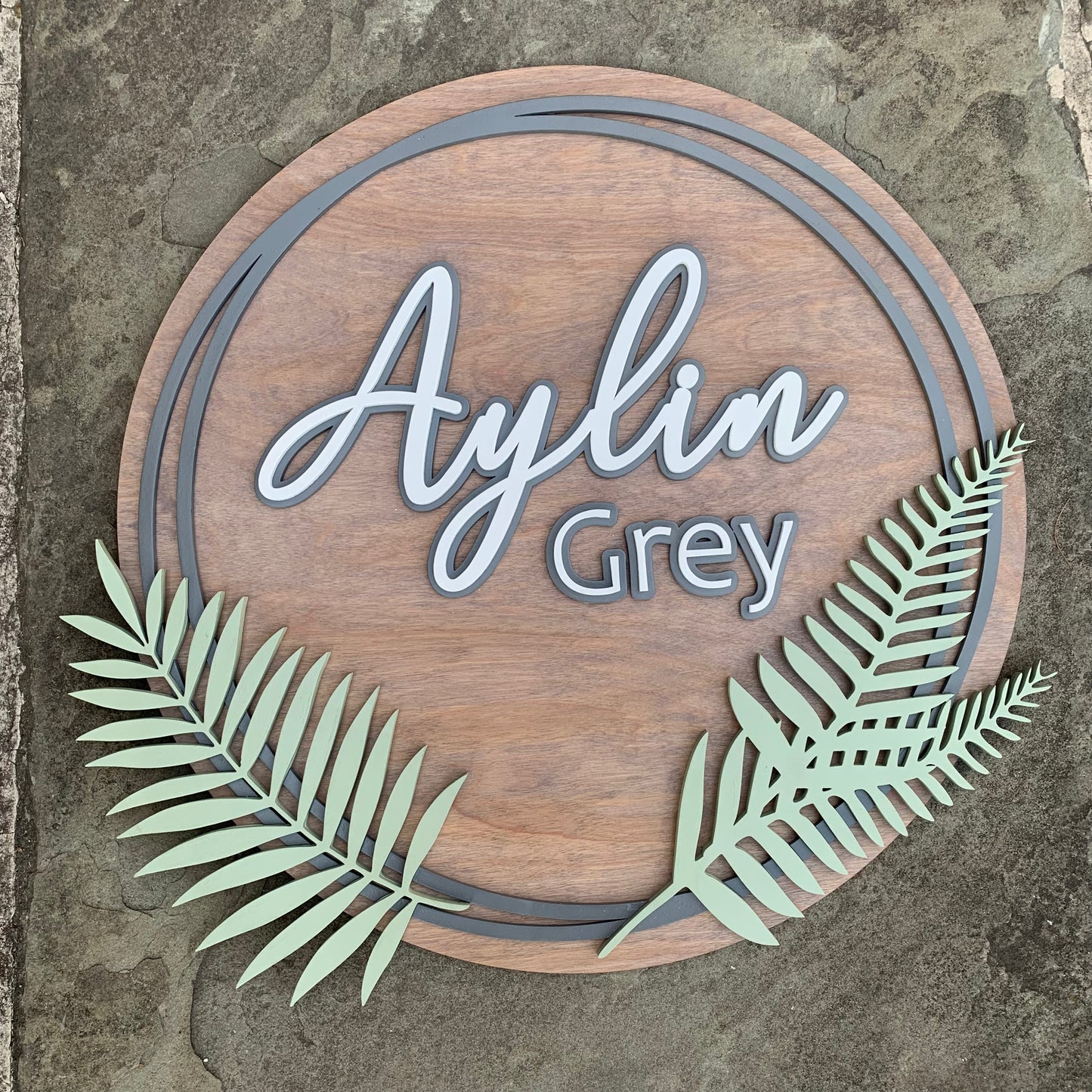 Fern Nursery Name Sign