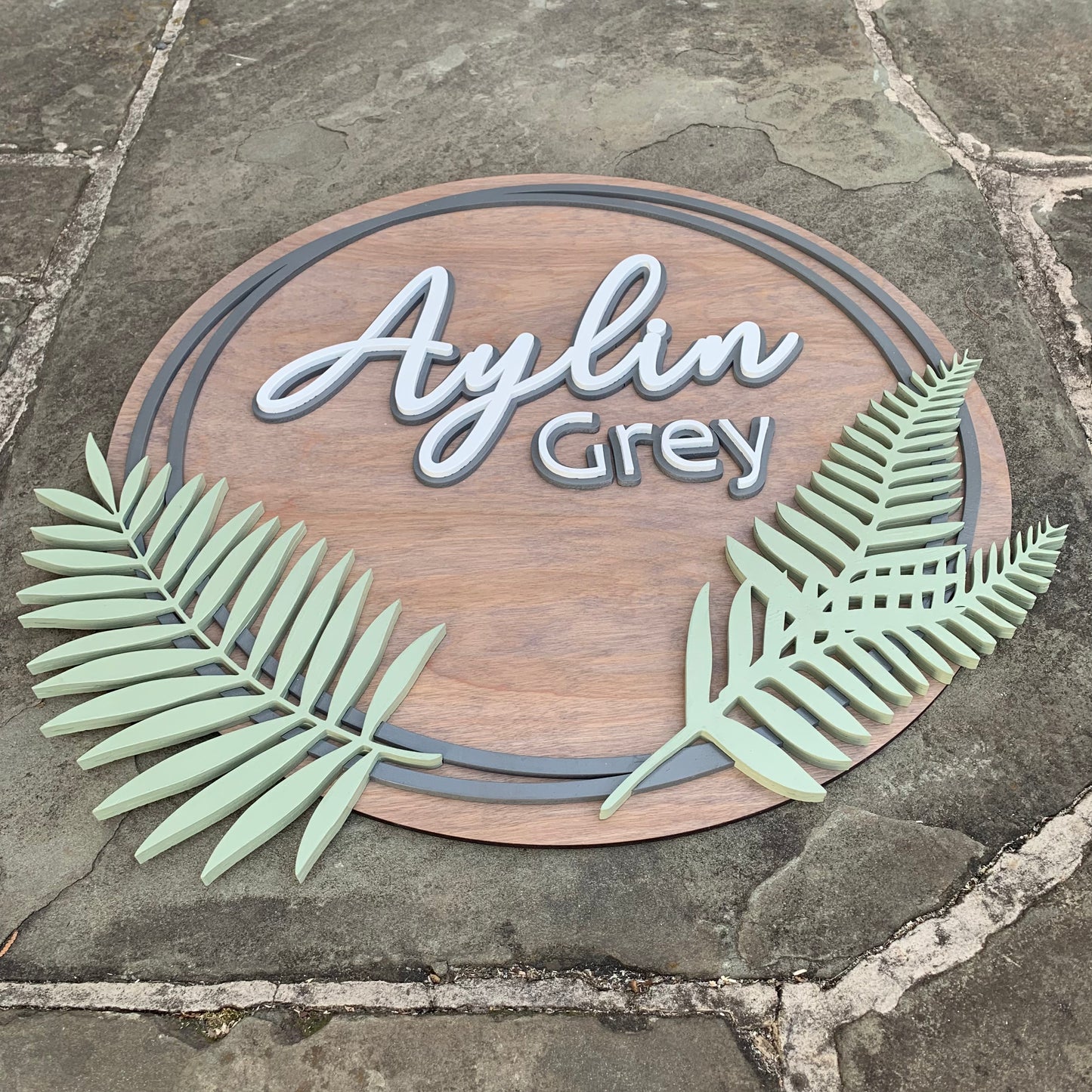 Fern Nursery Name Sign