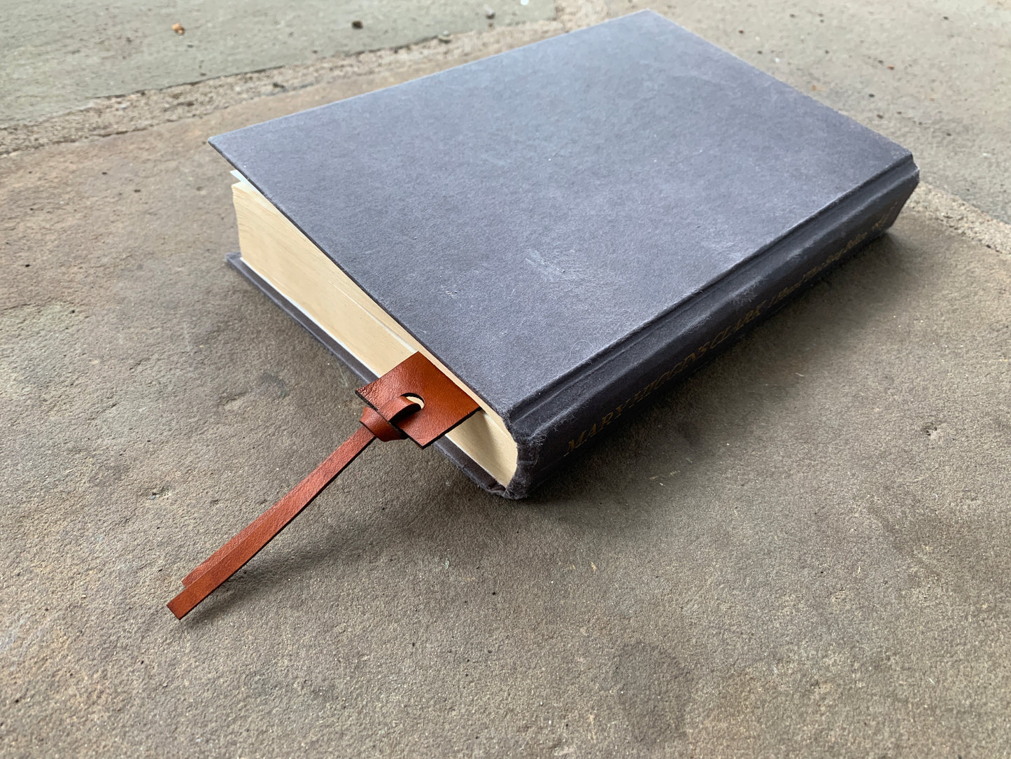 Leather Monogram Bookmark