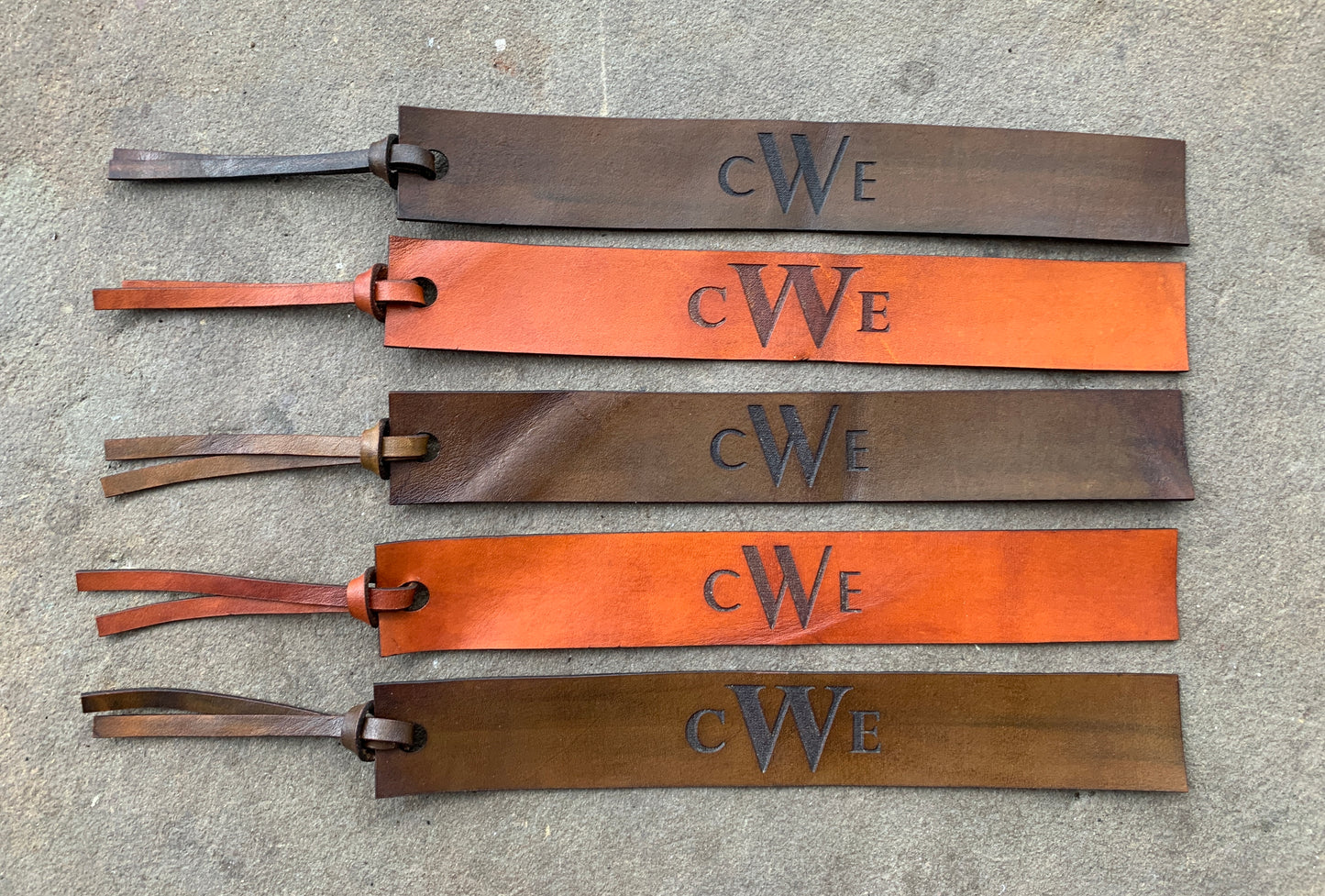 Leather Monogram Bookmark