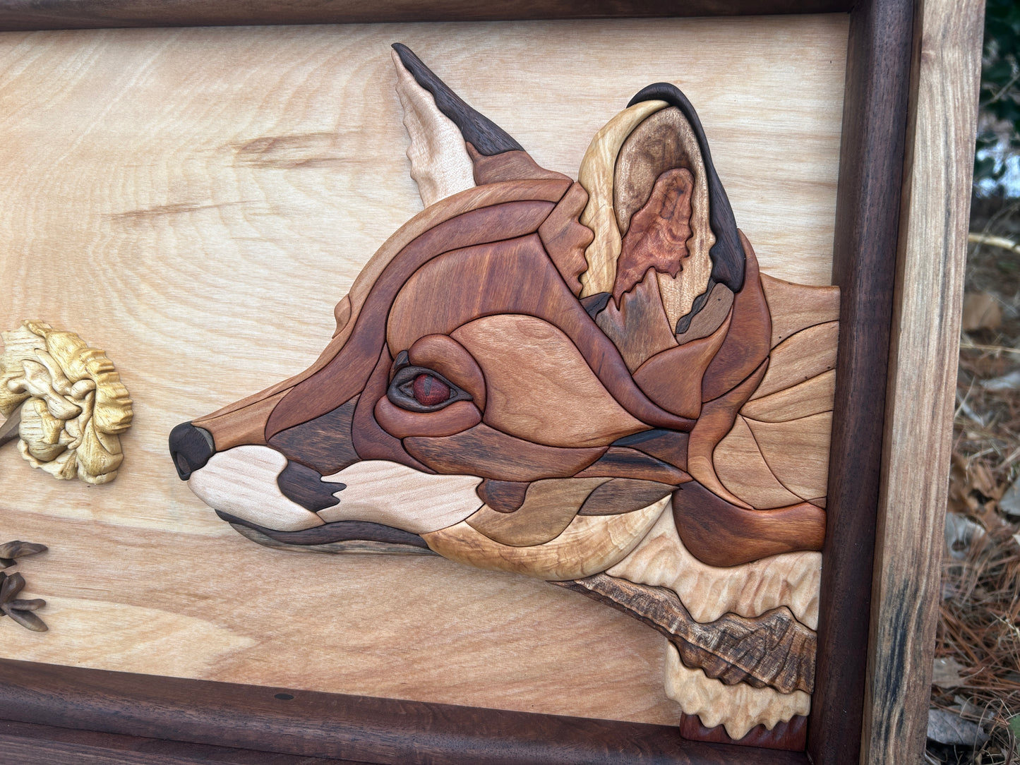 “Curiosity” - Intarsia Fox & Marigold