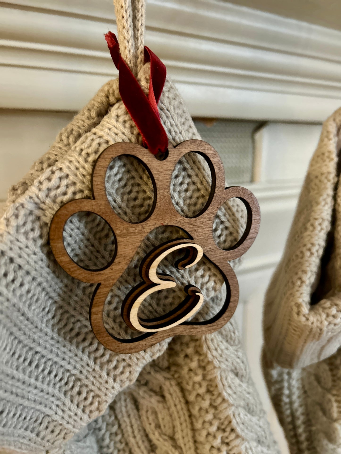 Personalized Initial Ornament/Stocking Tag