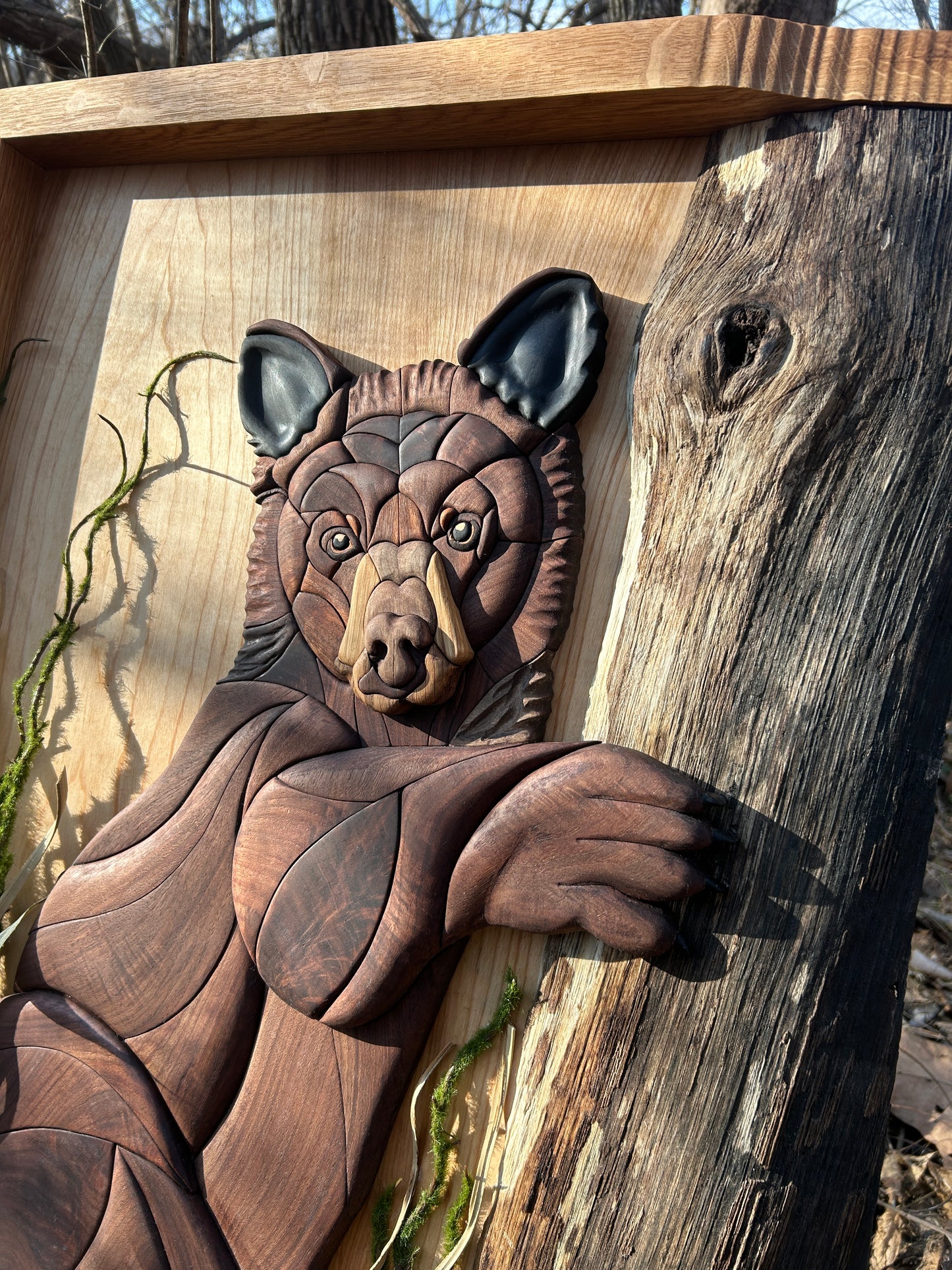 "Quiet Observer" - Intarsia Black Bear