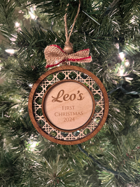 Personalized Rattan Ornament