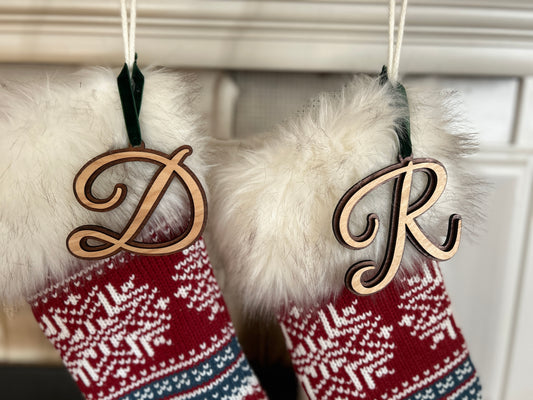 Personalized Initial Ornament/Stocking Tag