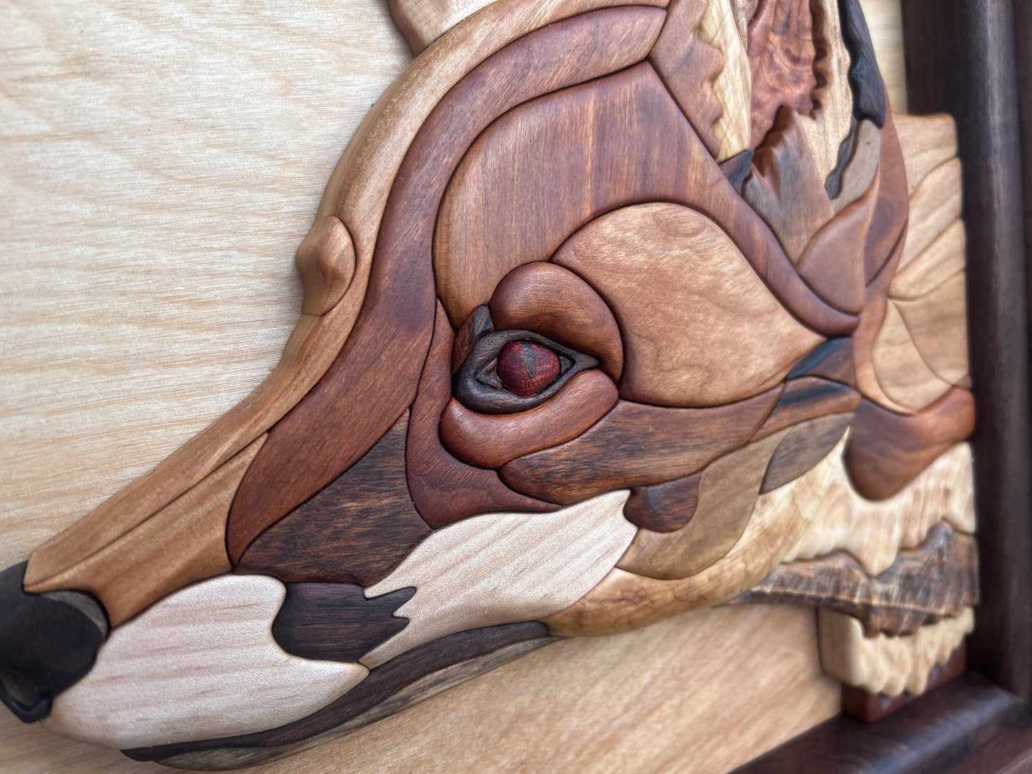 “Curiosity” - Intarsia Fox & Marigold