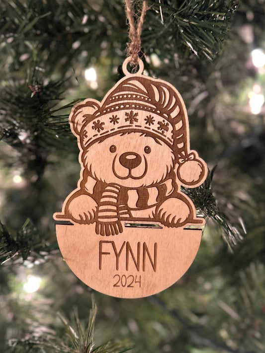 Personalized Children's Bear Ornament