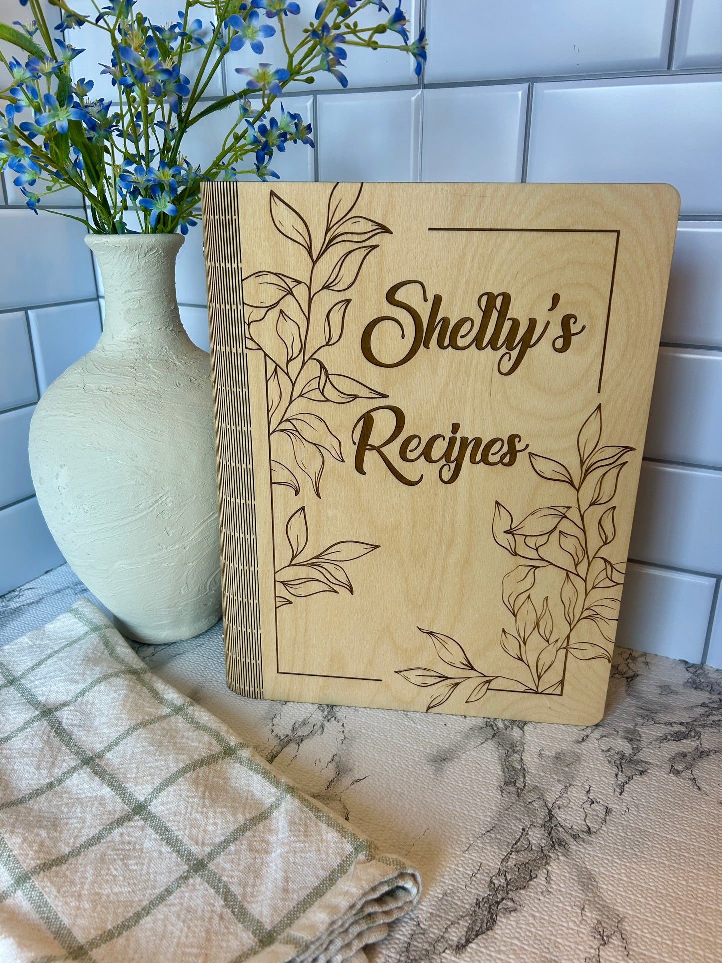 Personalized Wooden Recipe Book