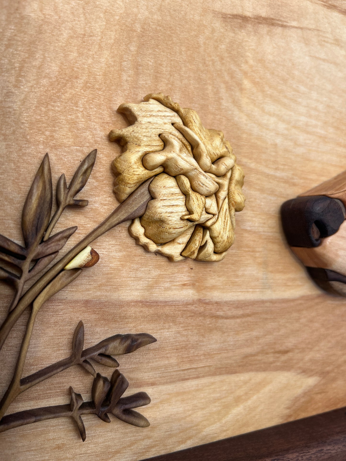 “Curiosity” - Intarsia Fox & Marigold