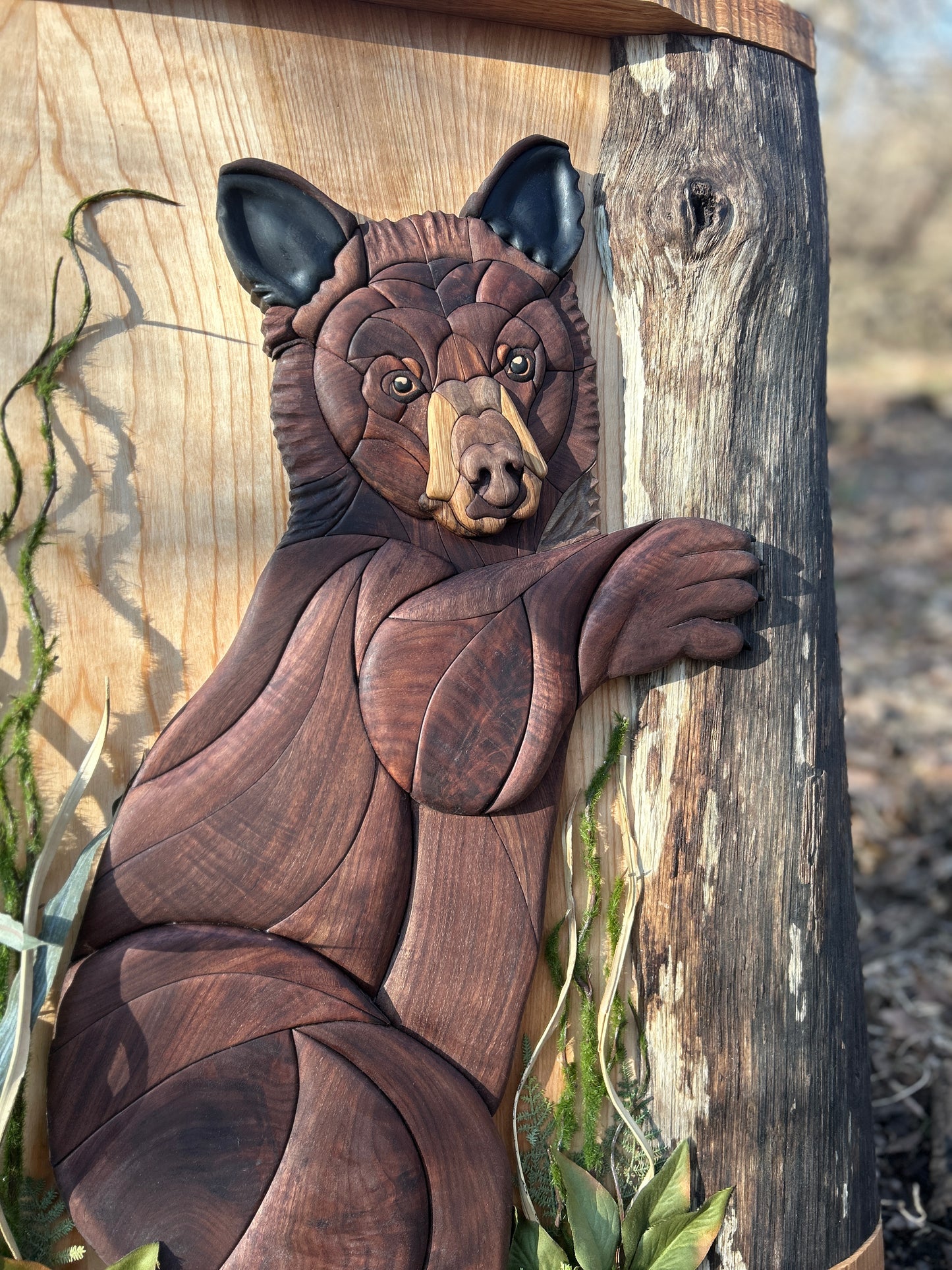 "Quiet Observer" - Intarsia Black Bear