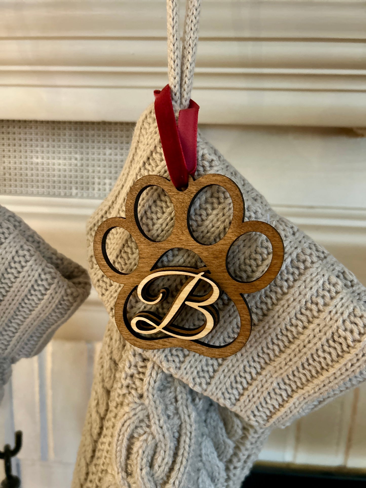 Personalized Initial Ornament/Stocking Tag