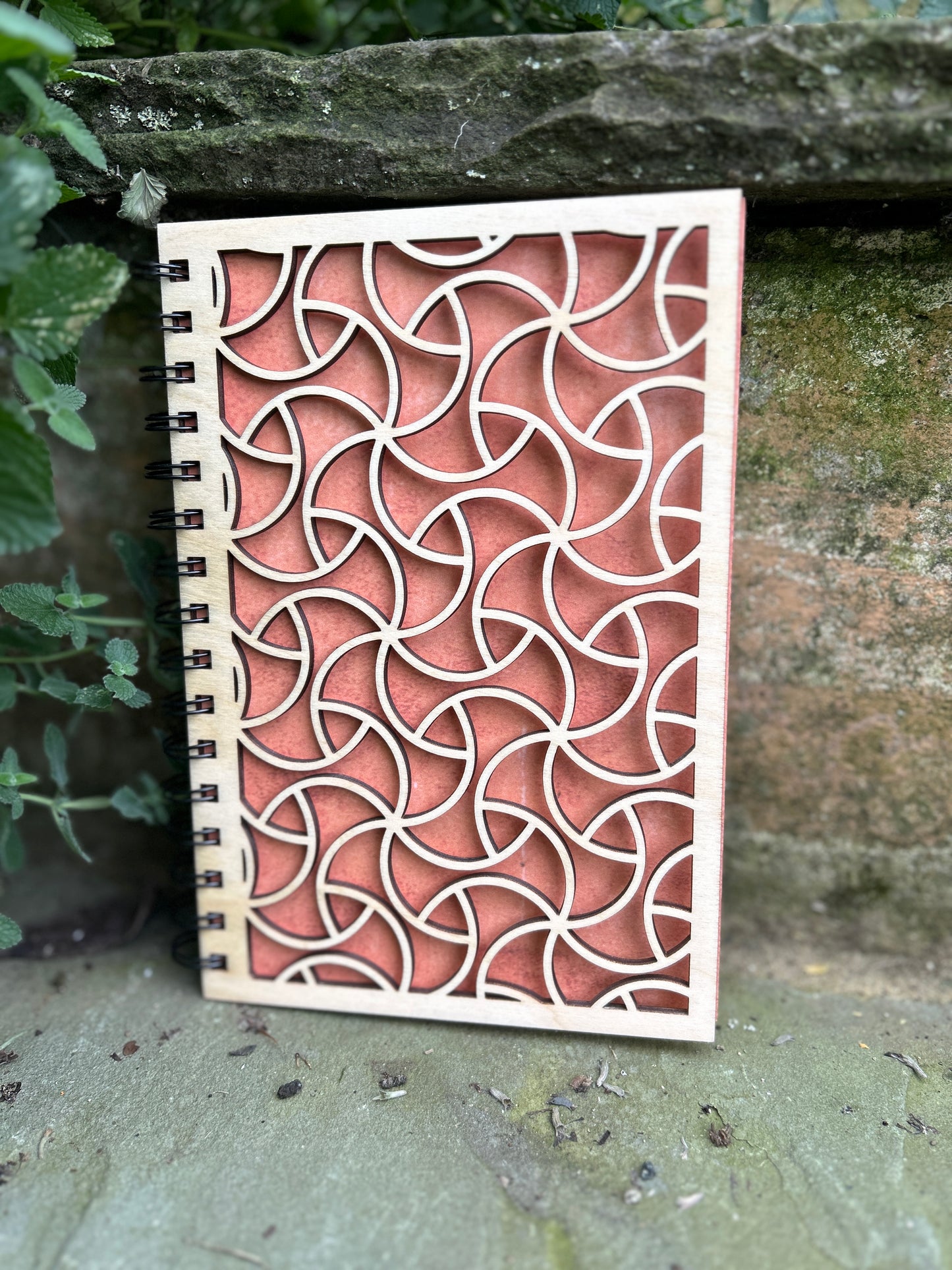 Pink Marble Wooden Notebook