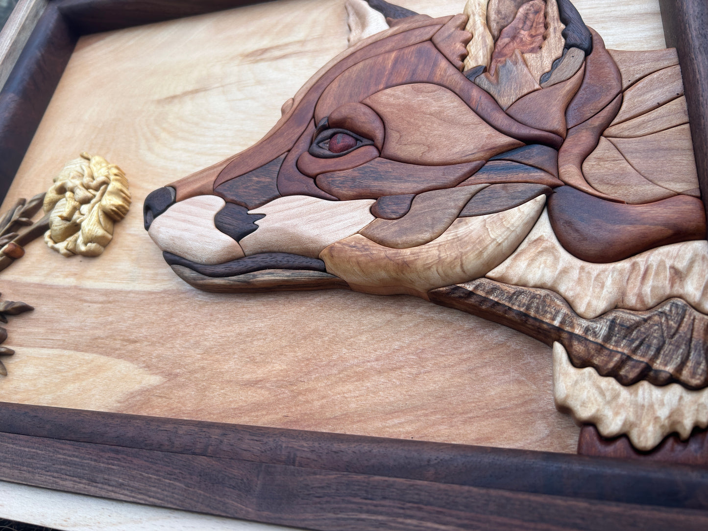 “Curiosity” - Intarsia Fox & Marigold