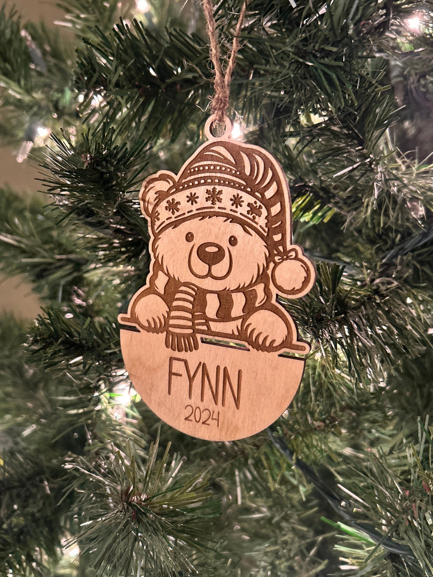 Personalized Children's Bear Ornament