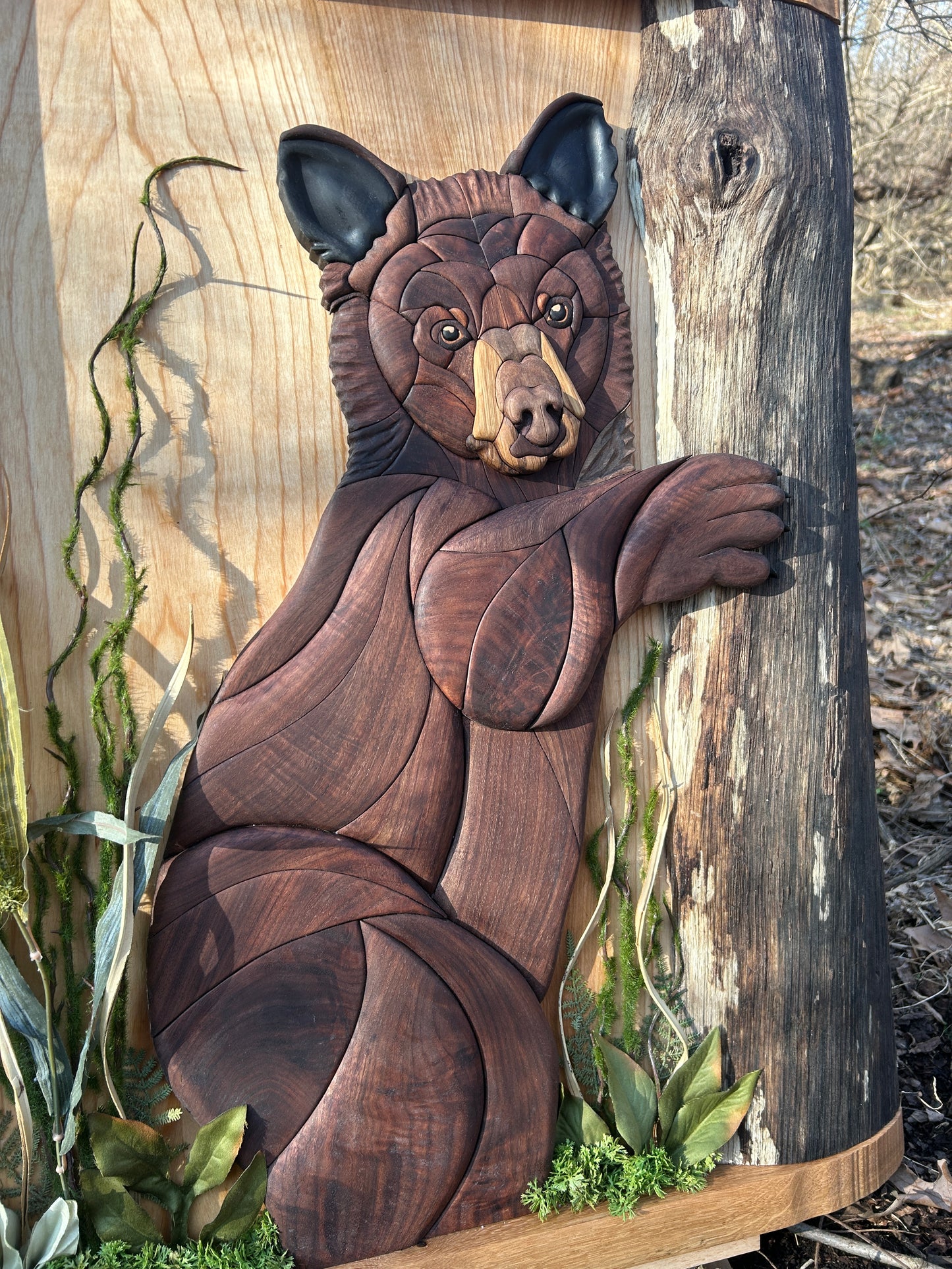 "Quiet Observer" - Intarsia Black Bear