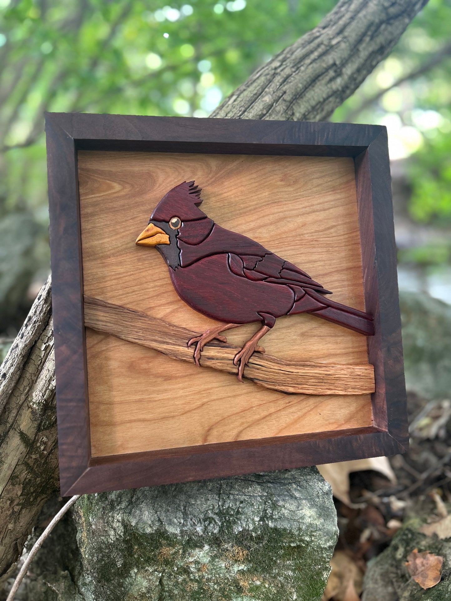 "The Visitor" - Intarsia Cardinal