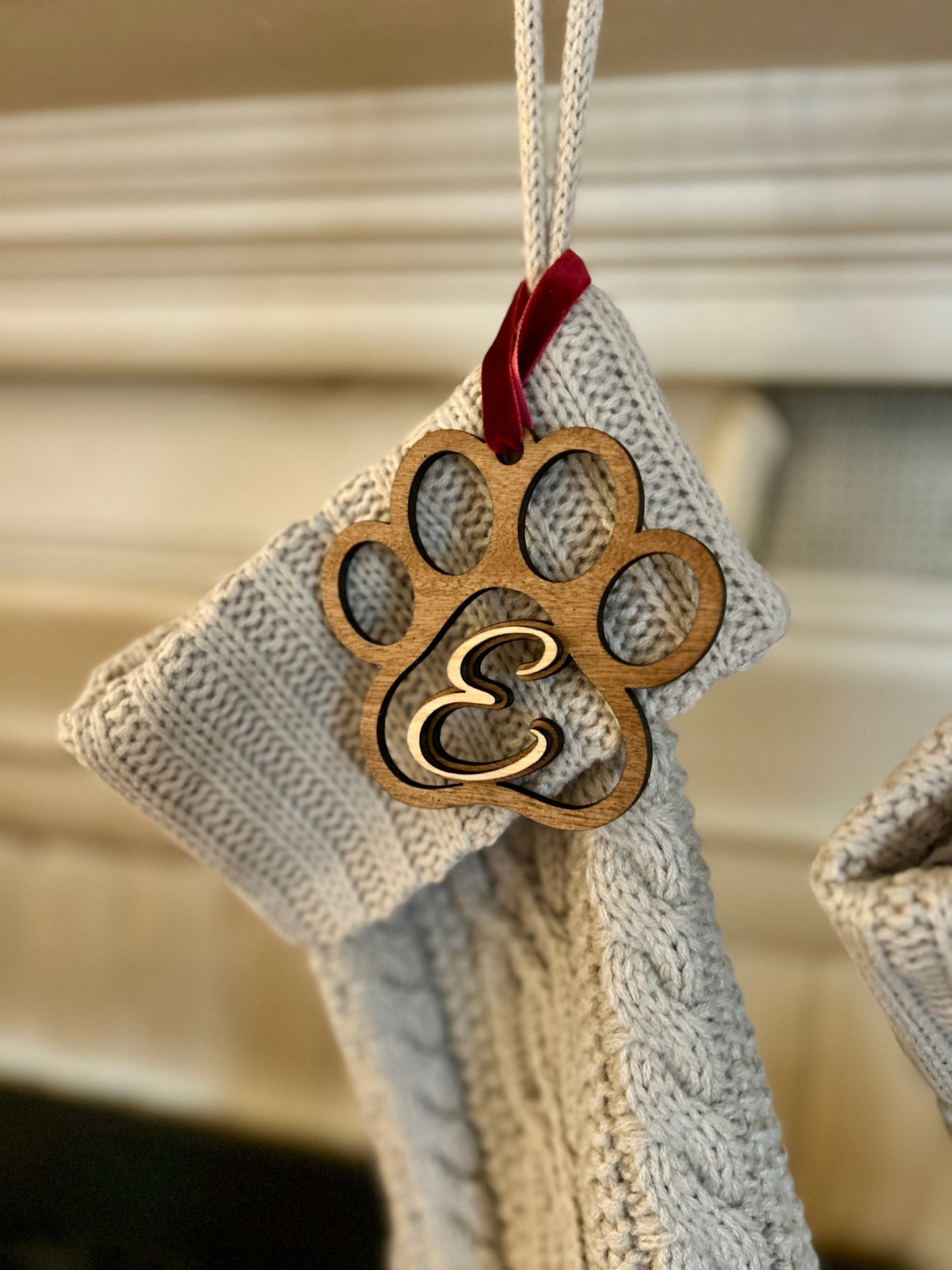 Personalized Initial Ornament/Stocking Tag