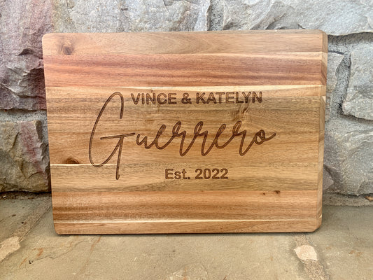 Personalized Large Cutting Board