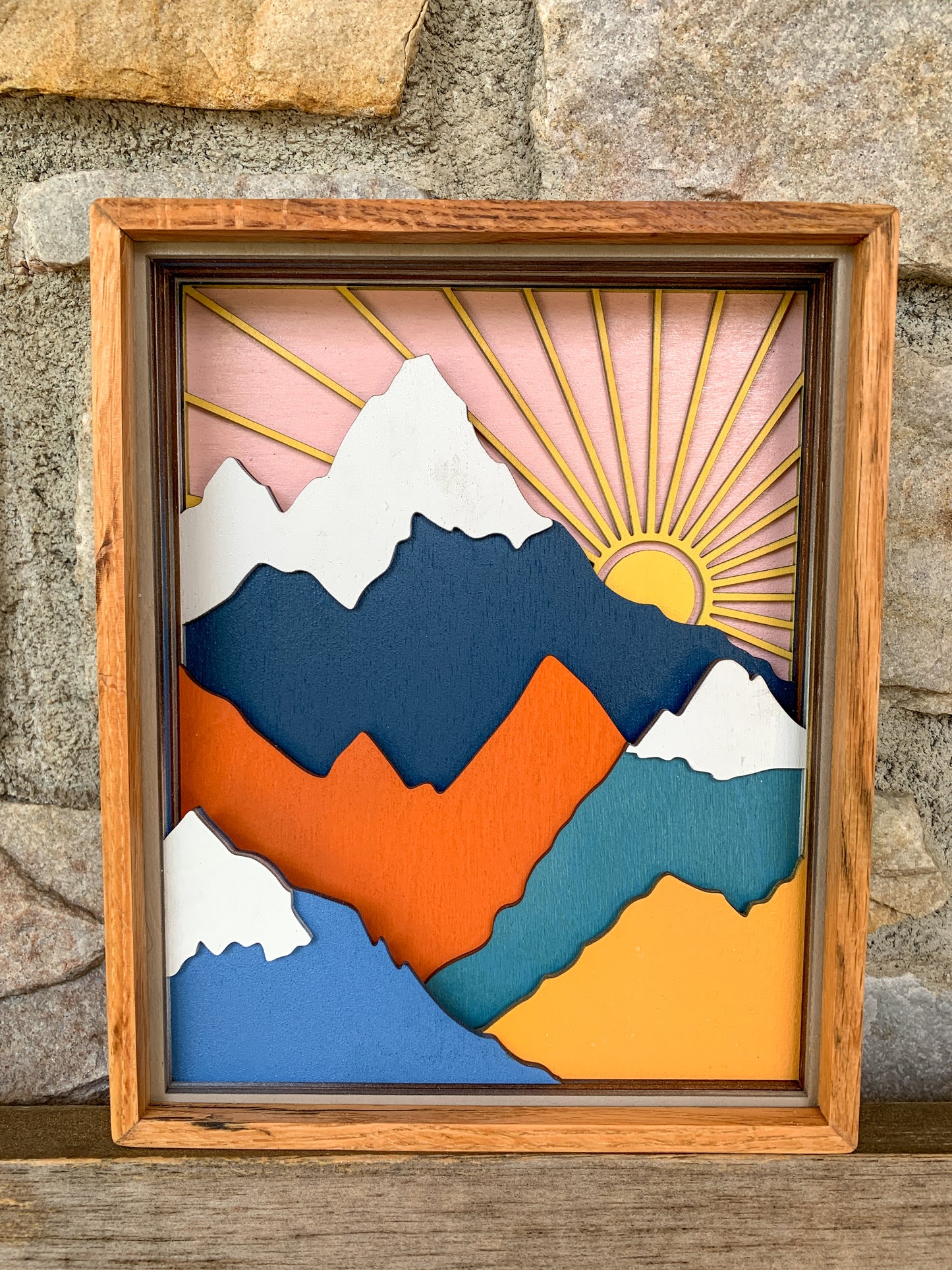 3D Sunrise on the Mountains